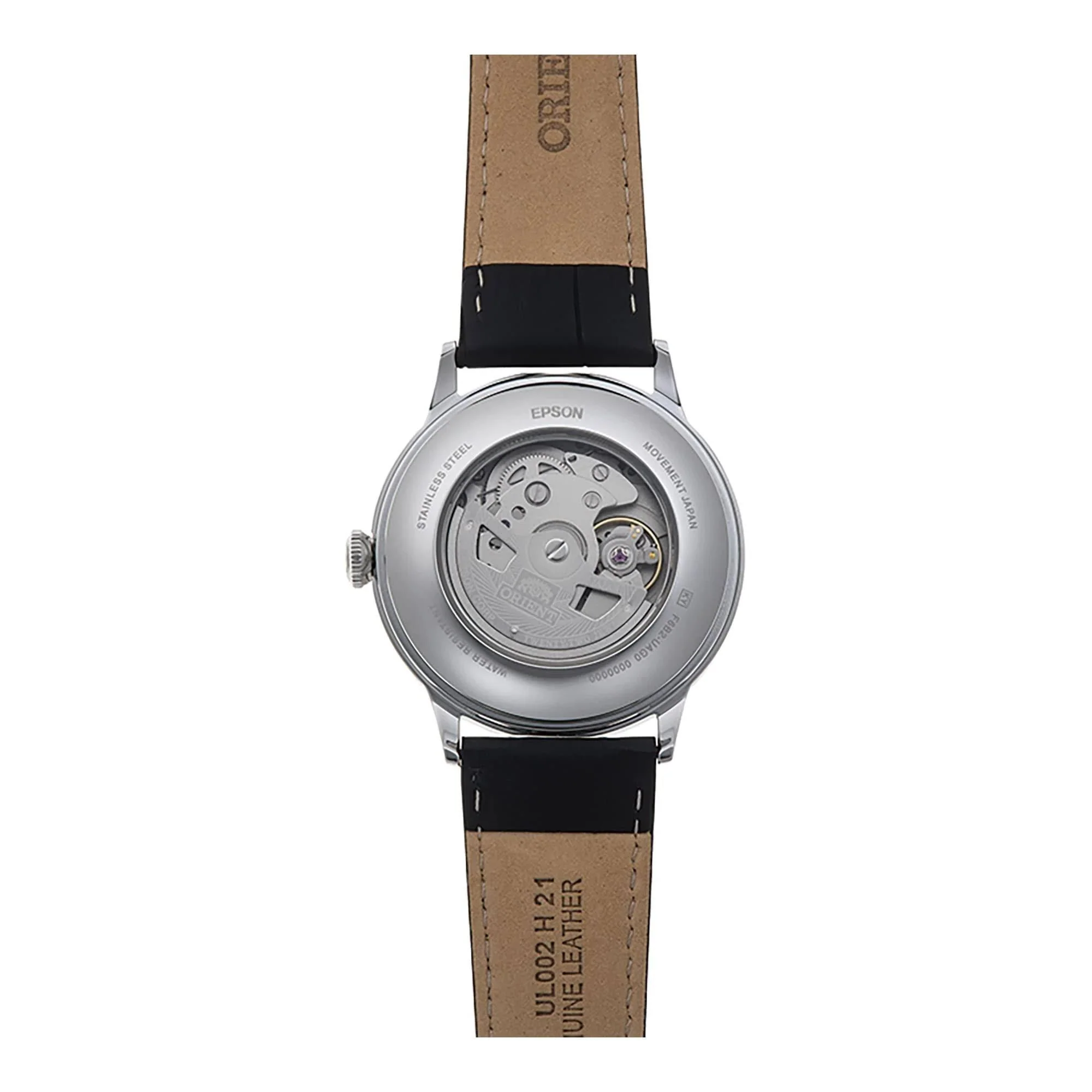Orient Bambino Automatic Day Date Black Leather Strap Men's Watch Ex-Display RA-AK0701S30B-EX - Image 4