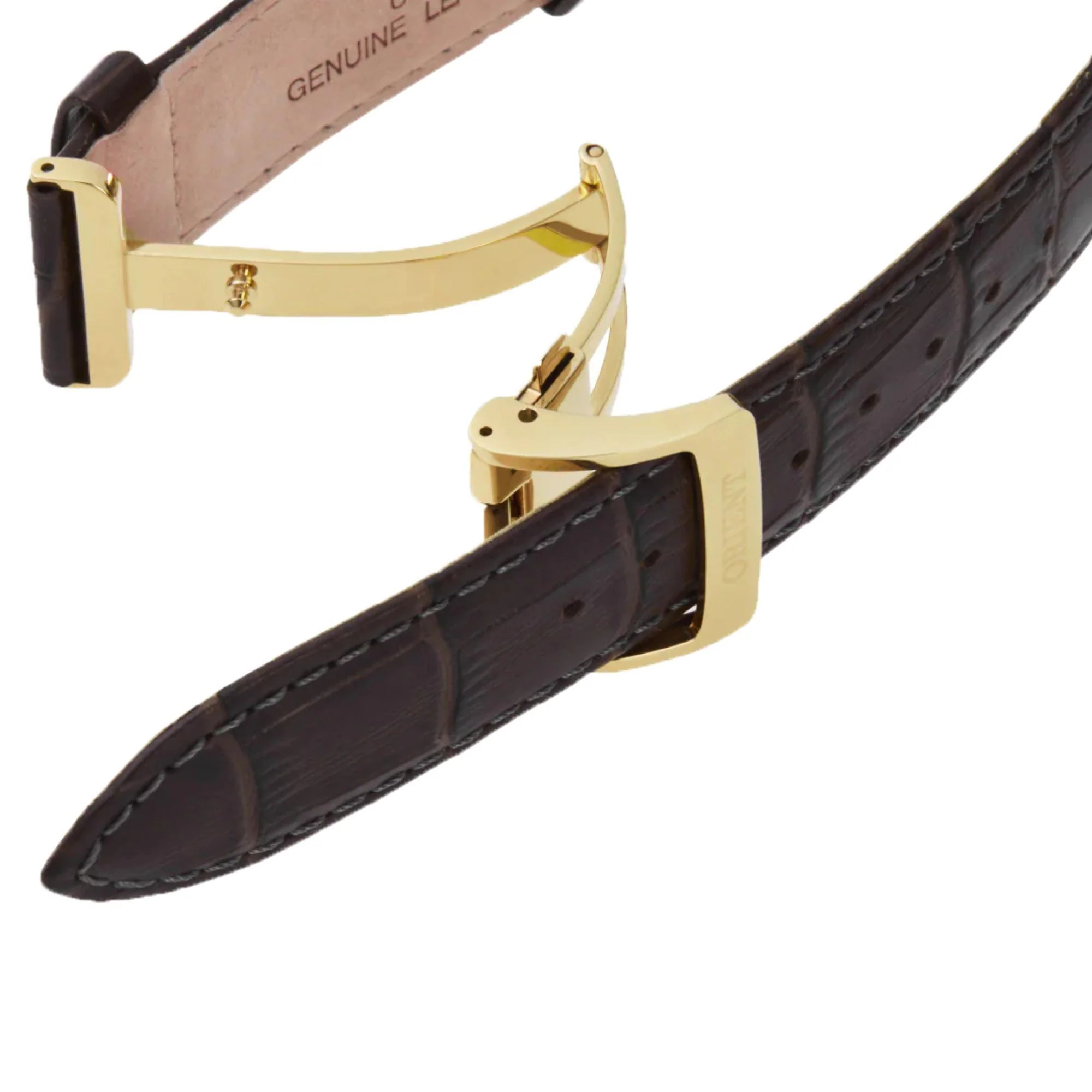 Orient Bambino Open Heart Sun & Moon Automatic White Dial Leather Strap Men’s Watch RA-AS0010S30B - Image 11