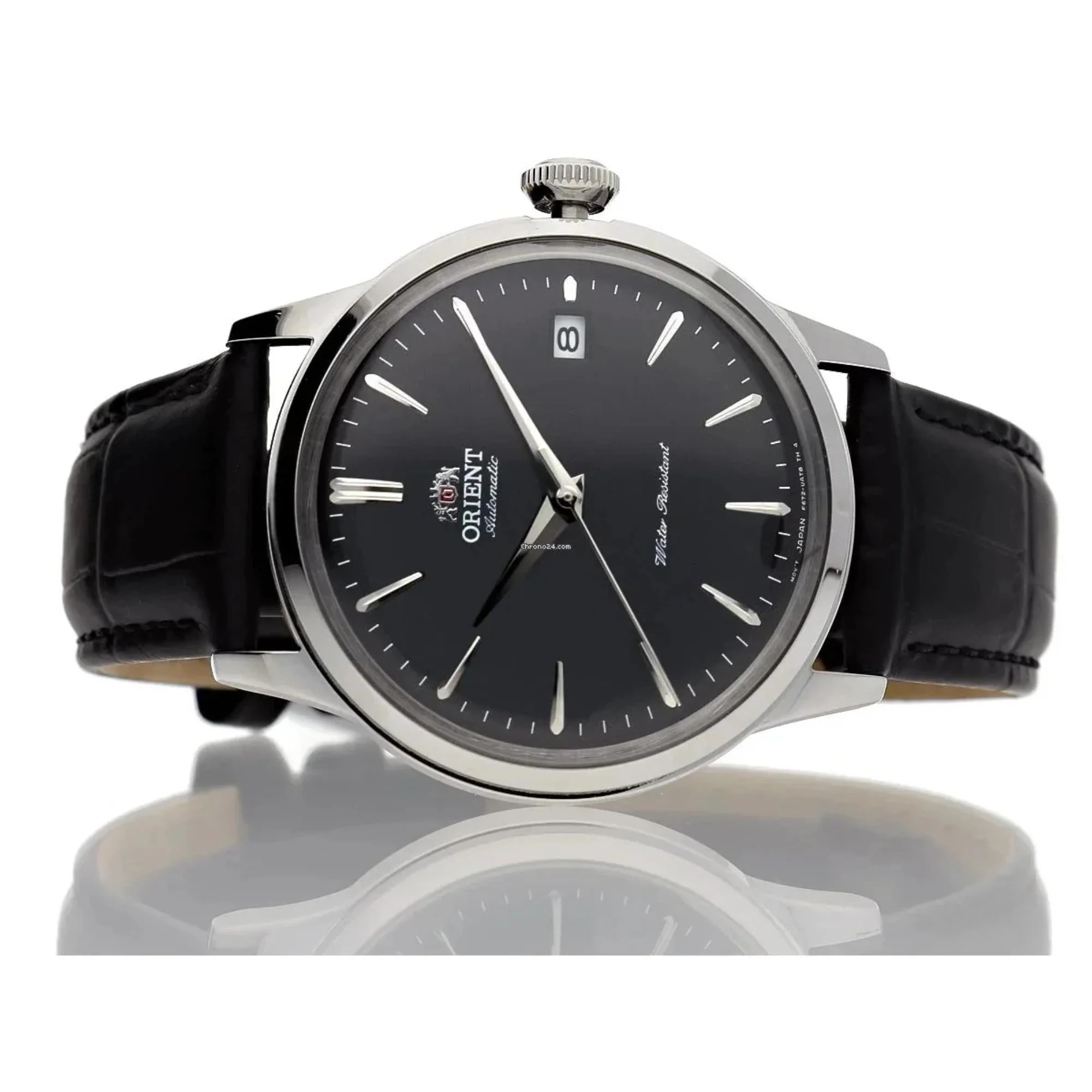 Orient Bambino Mechanical Black Dial Leather Strap Unisex Watch RA-AC0M02B30B - Image 4
