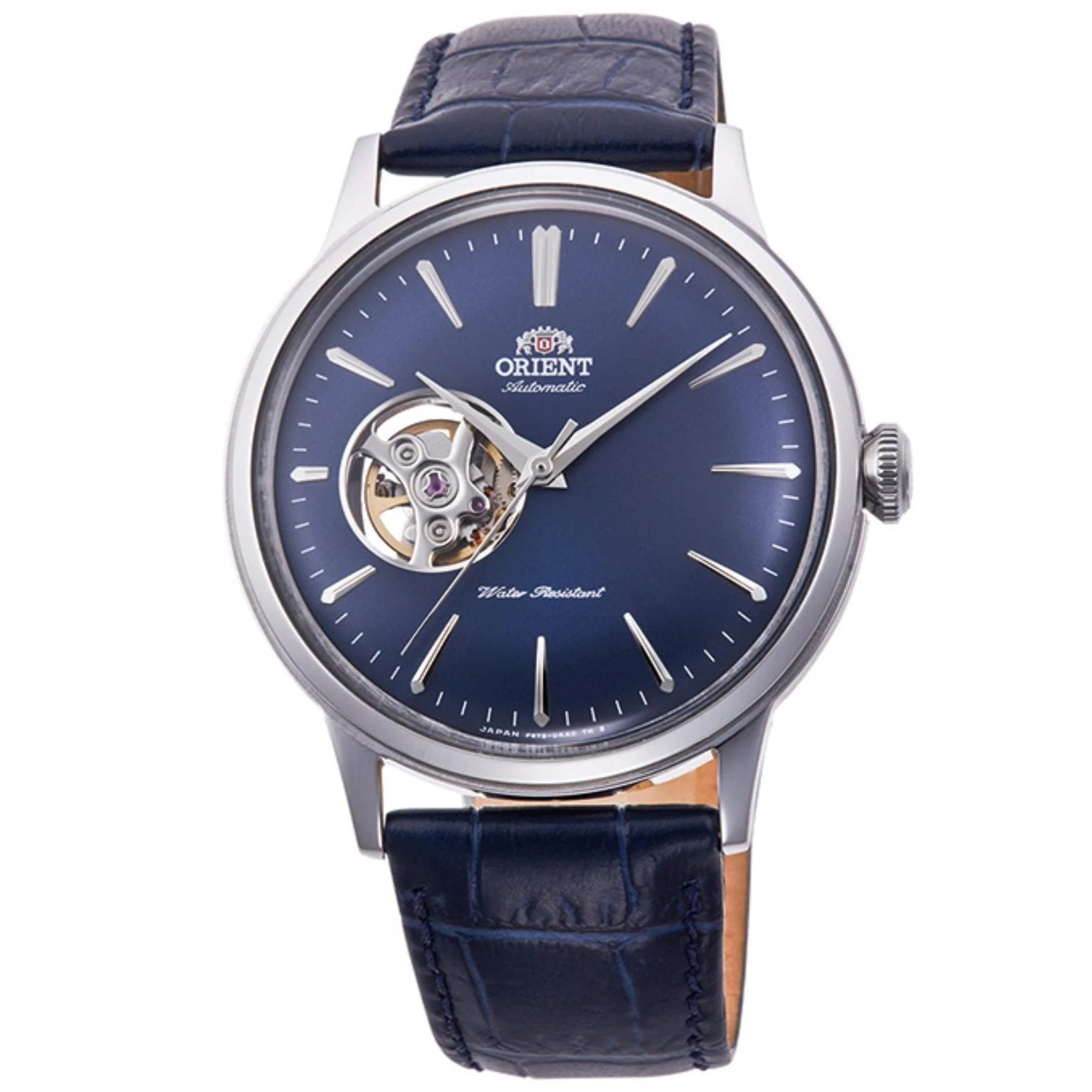 Orient Bambino Open Heart Blue Dial Blue Leather Strap Men’s Watch RA-AG0005L10B - Image 5