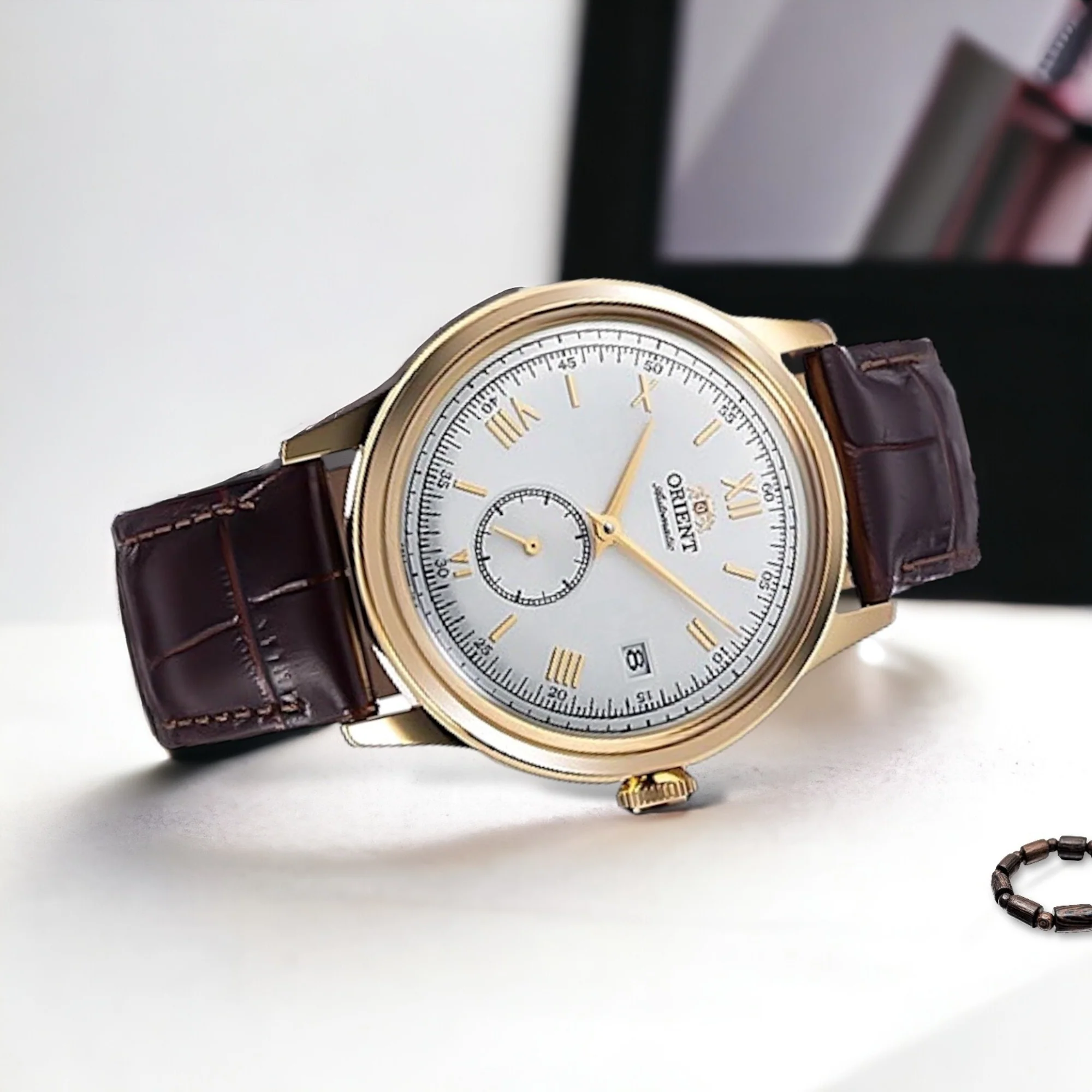 Orient Bambino Classic Vintage Style Small Seconds White Dial Men’s Dress Watch RA-AP0106S30B - Image 8