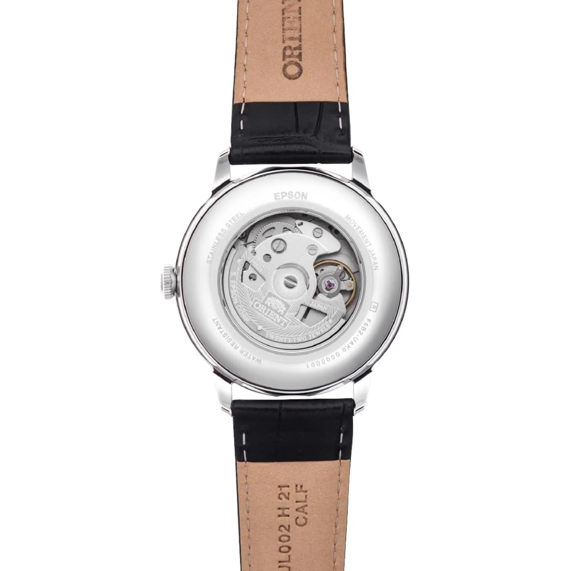 Orient Bambino Sun & Moon Automatic Silver Dial Men's Watch RA-AK0802S30B - Image 3