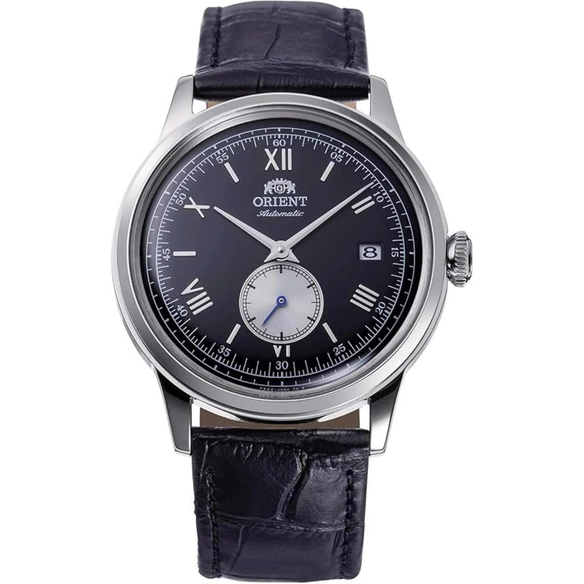 Orient Bambino Classic Vintage Style Version 2 Black Dial Leather Strap Unisex Dress Watch RA-AP0101B30B