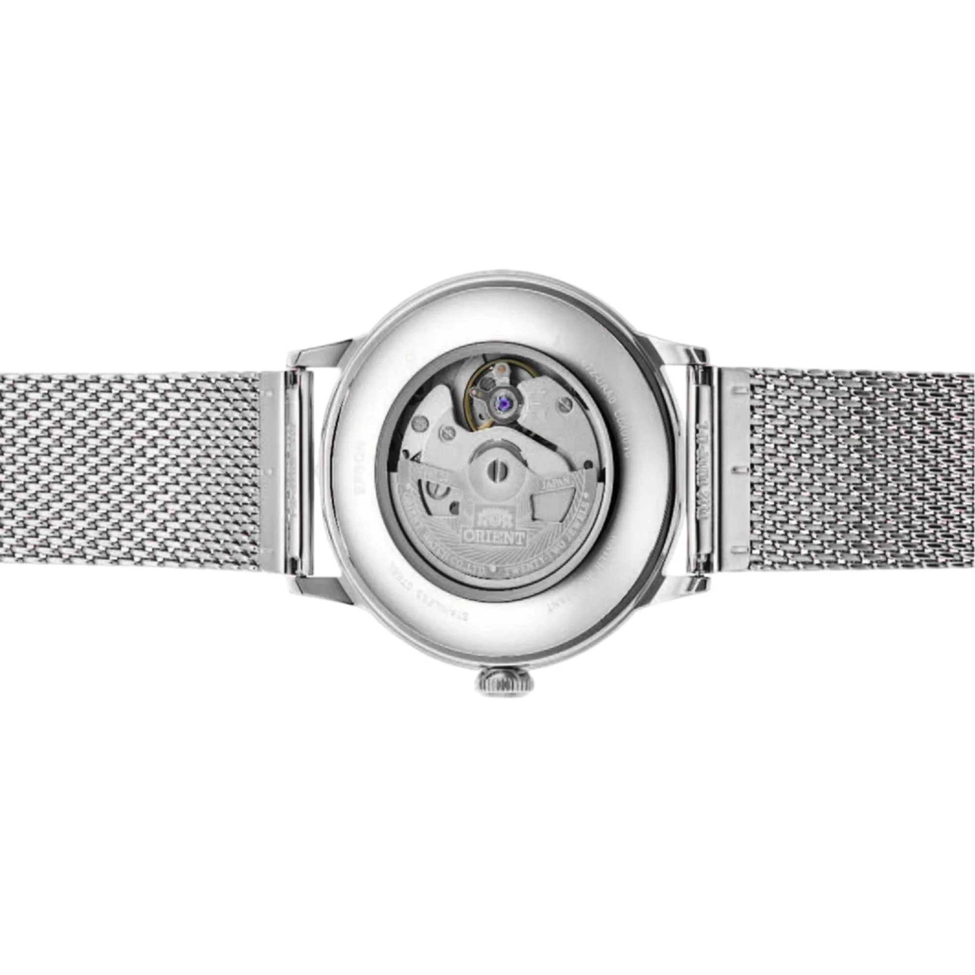 Orient Bambino Version 6 Green Dial Stainless Steel Strap Men's Watch RA-AC0018E30B - Image 4
