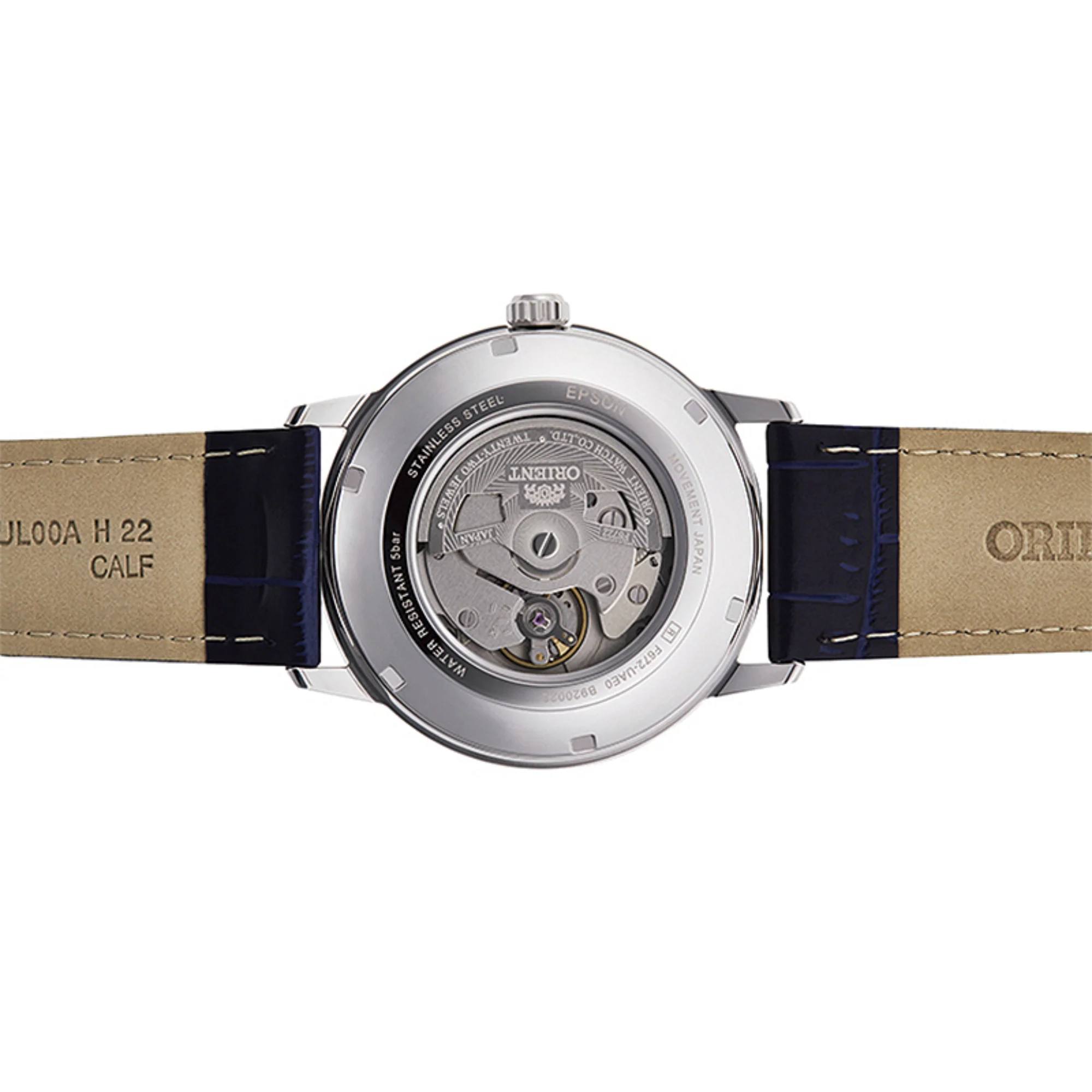 Orient Symphony III Classic Automatic Blue Dial Leather Strap Men’s Watch RA-AC0F06L30B - Image 4