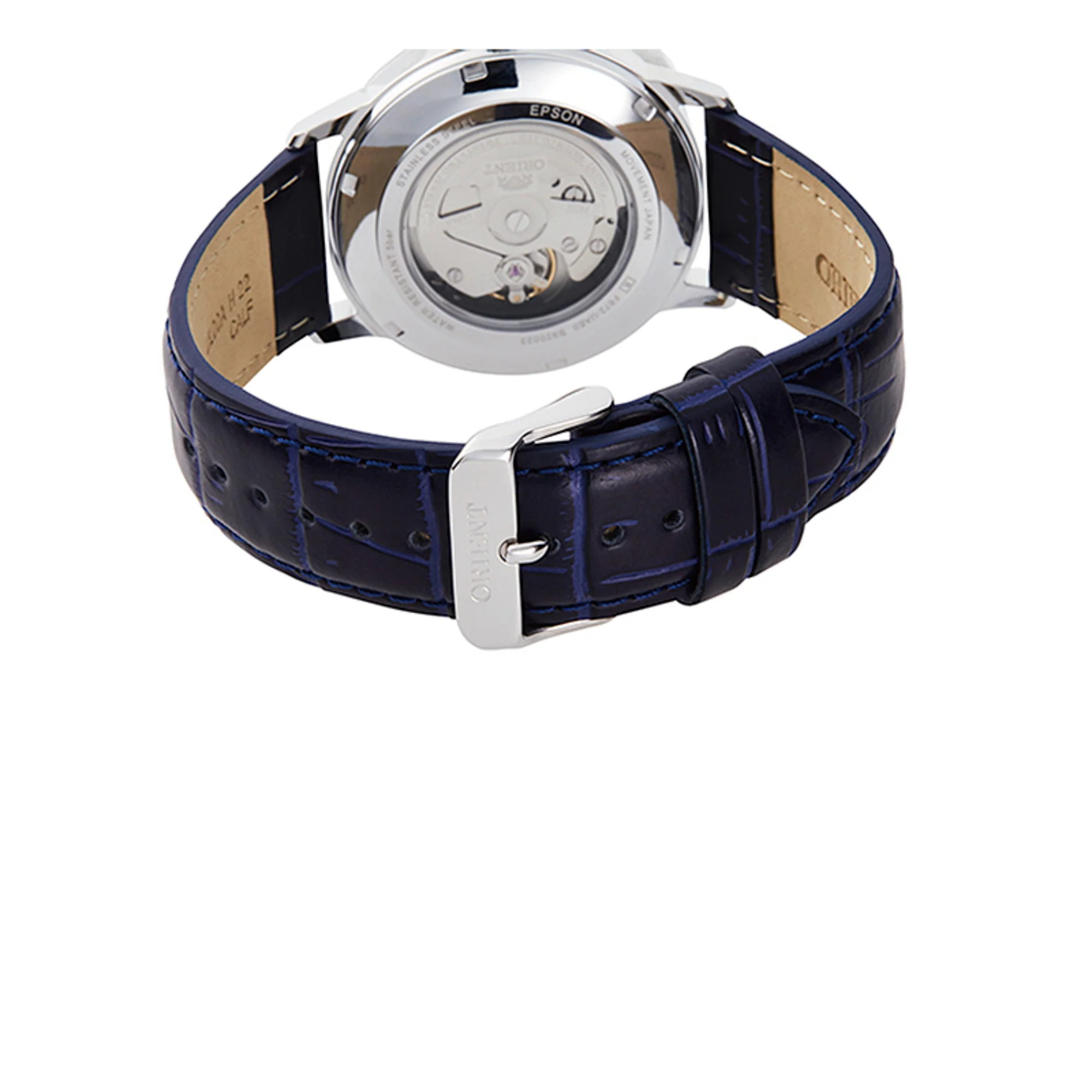 Orient Symphony III Classic Automatic Blue Dial Leather Strap Men’s Watch RA-AC0F06L30B - Image 5