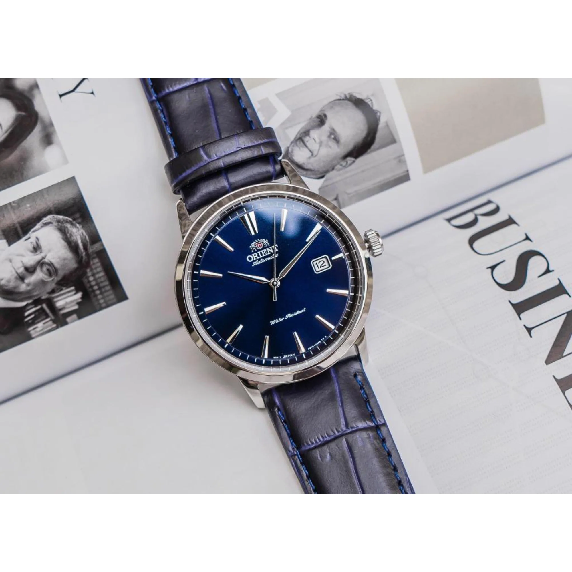 Orient Symphony III Classic Automatic Blue Dial Leather Strap Men’s Watch RA-AC0F06L30B - Image 6