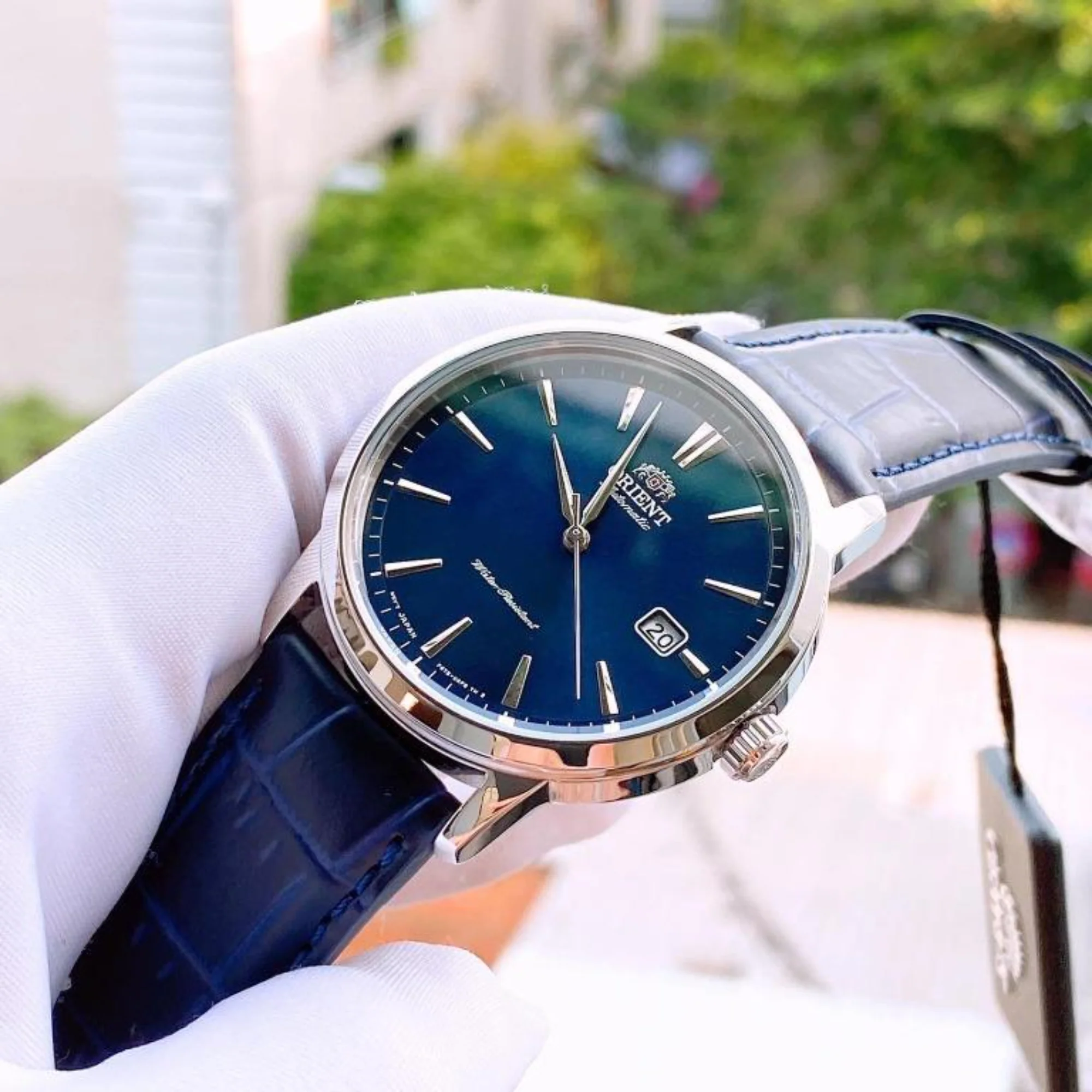 Orient Symphony III Classic Automatic Blue Dial Leather Strap Men’s Watch RA-AC0F06L30B - Image 8
