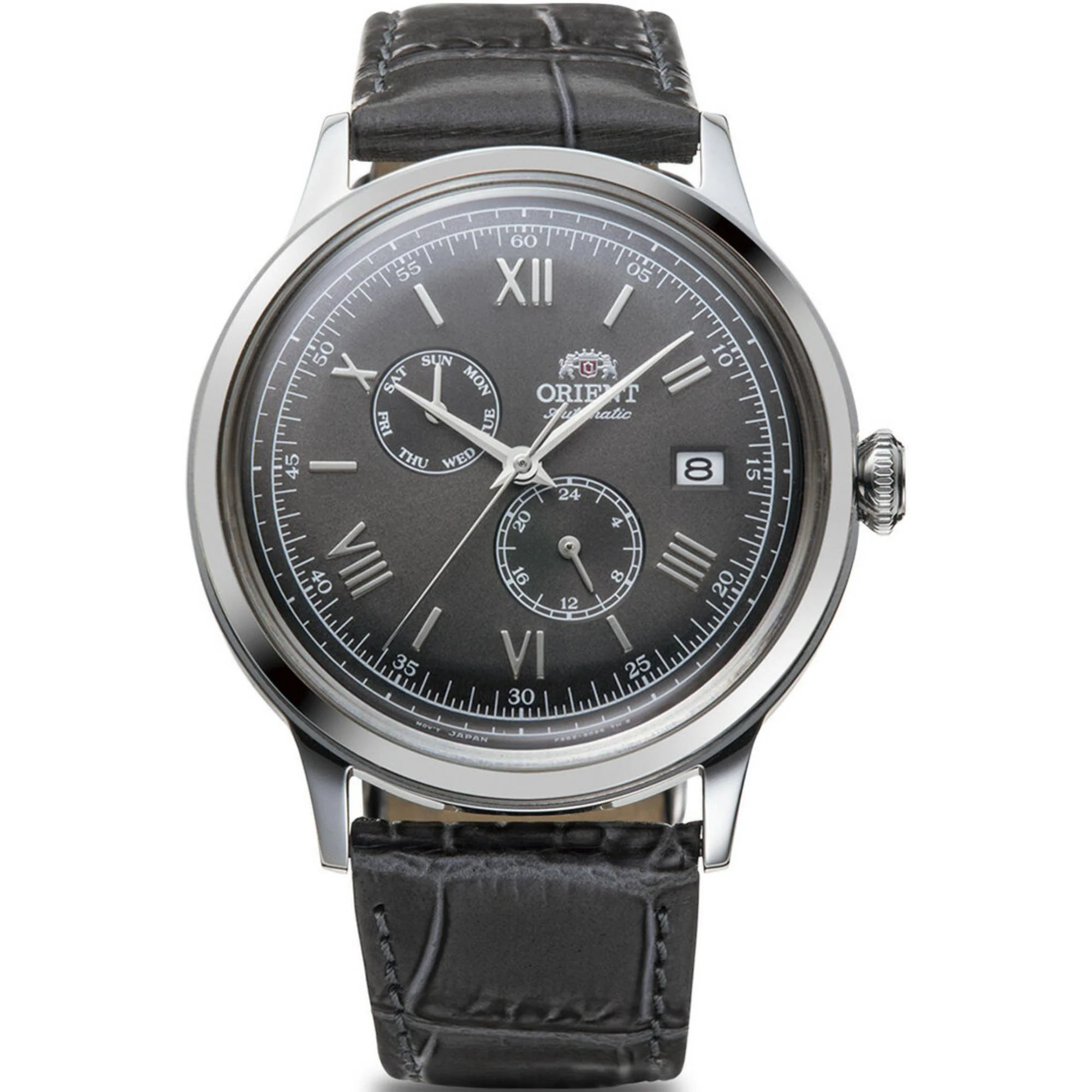 Orient Classic Bambino 2nd Generation Classic Vintage Style Grey Dial Leather Strap Men’s Dress Watch RA-AK0704N30B