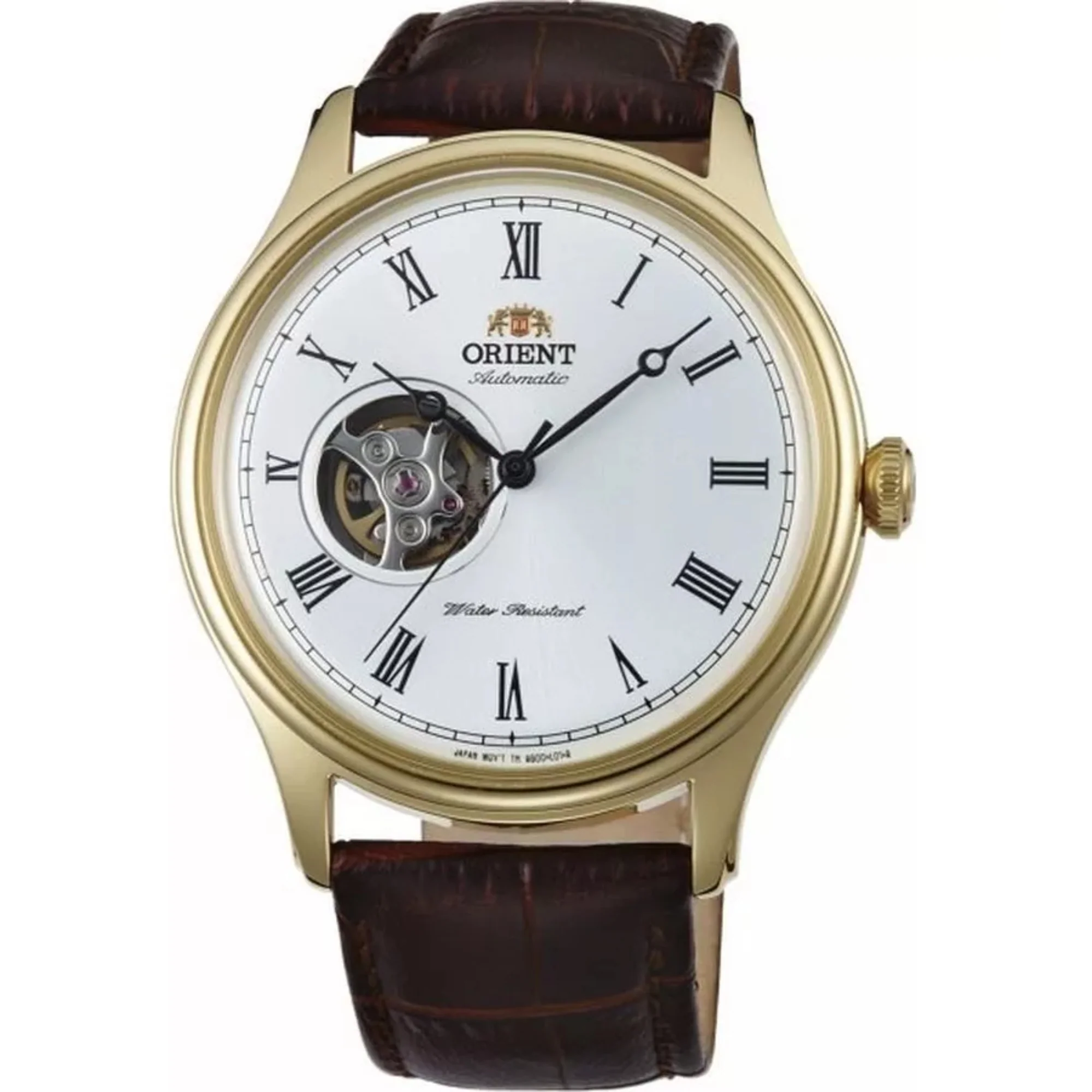 Orient Classic Semi-Skeleton Automatic White Dial Leather Strap Men’s Watch TAG00002W0
