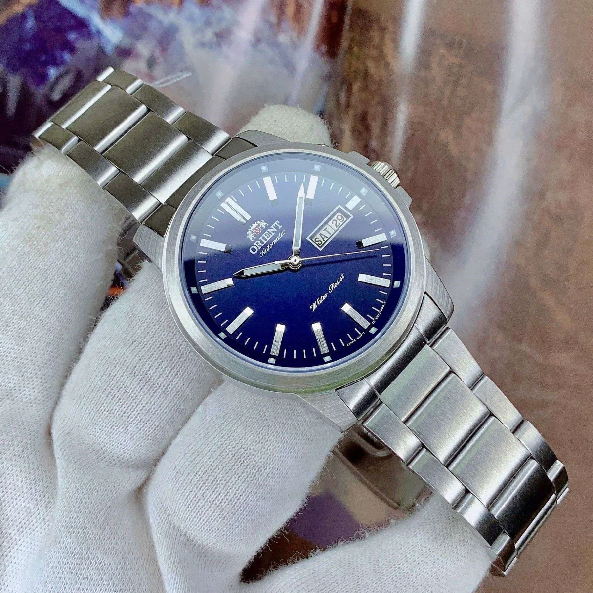 Orient Contemporary Automatic Blue Dial Steel Strap Men’s Watch RA-AA0C02L39B - Image 5