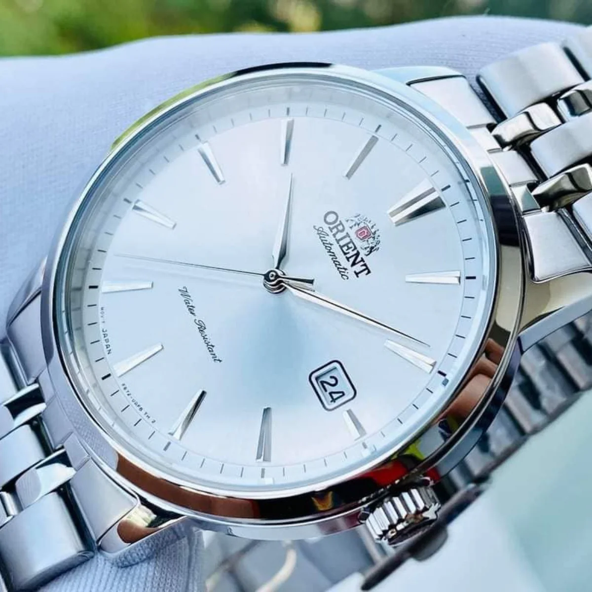 Orient Contemporary Automatic Silver Dial Steel Strap Men's Watch RA-AC0F02S30B - Image 8