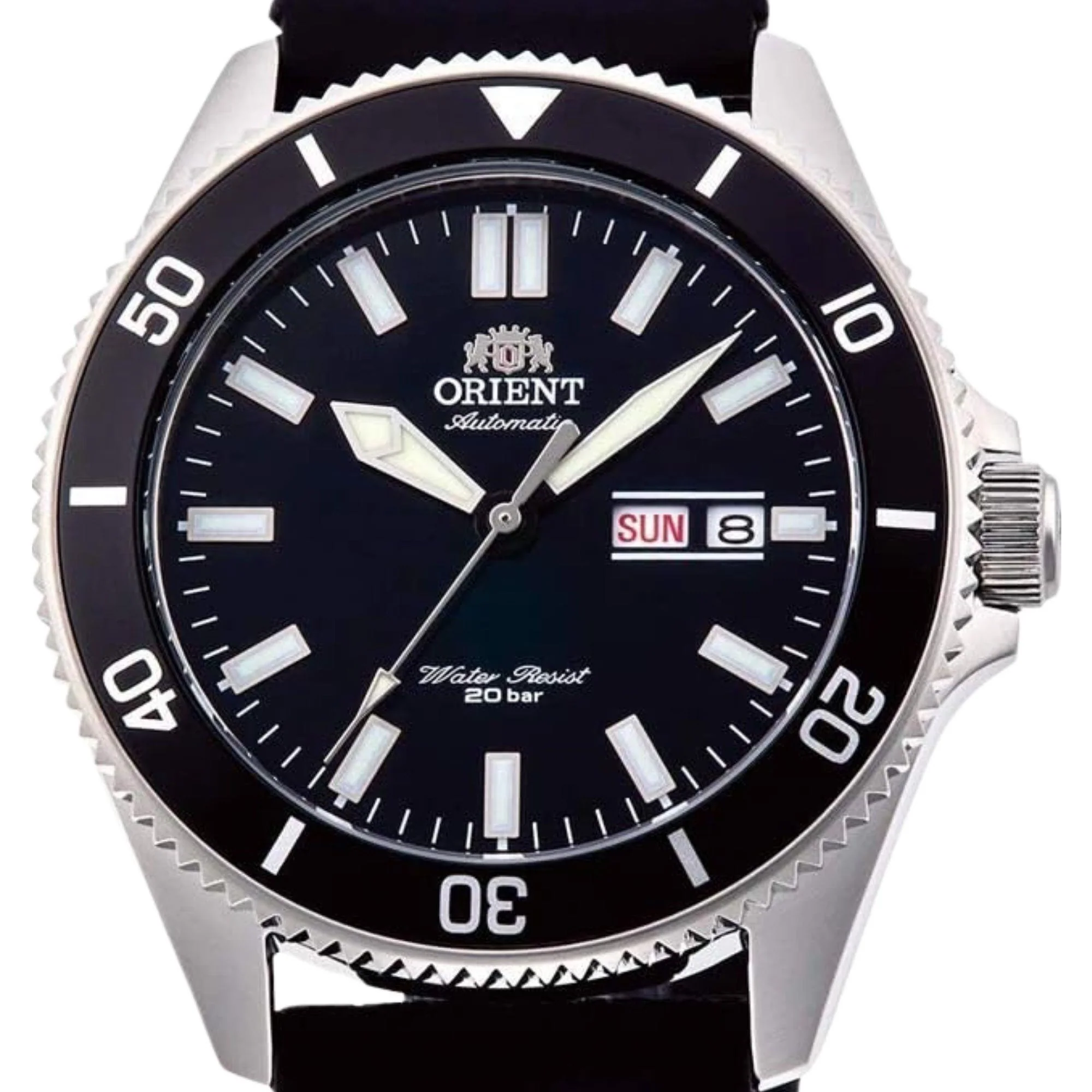 Orient Mako III Automatic Black Dial Rubber Strap Men’s Watch RA-AA0010B39B - Image 2