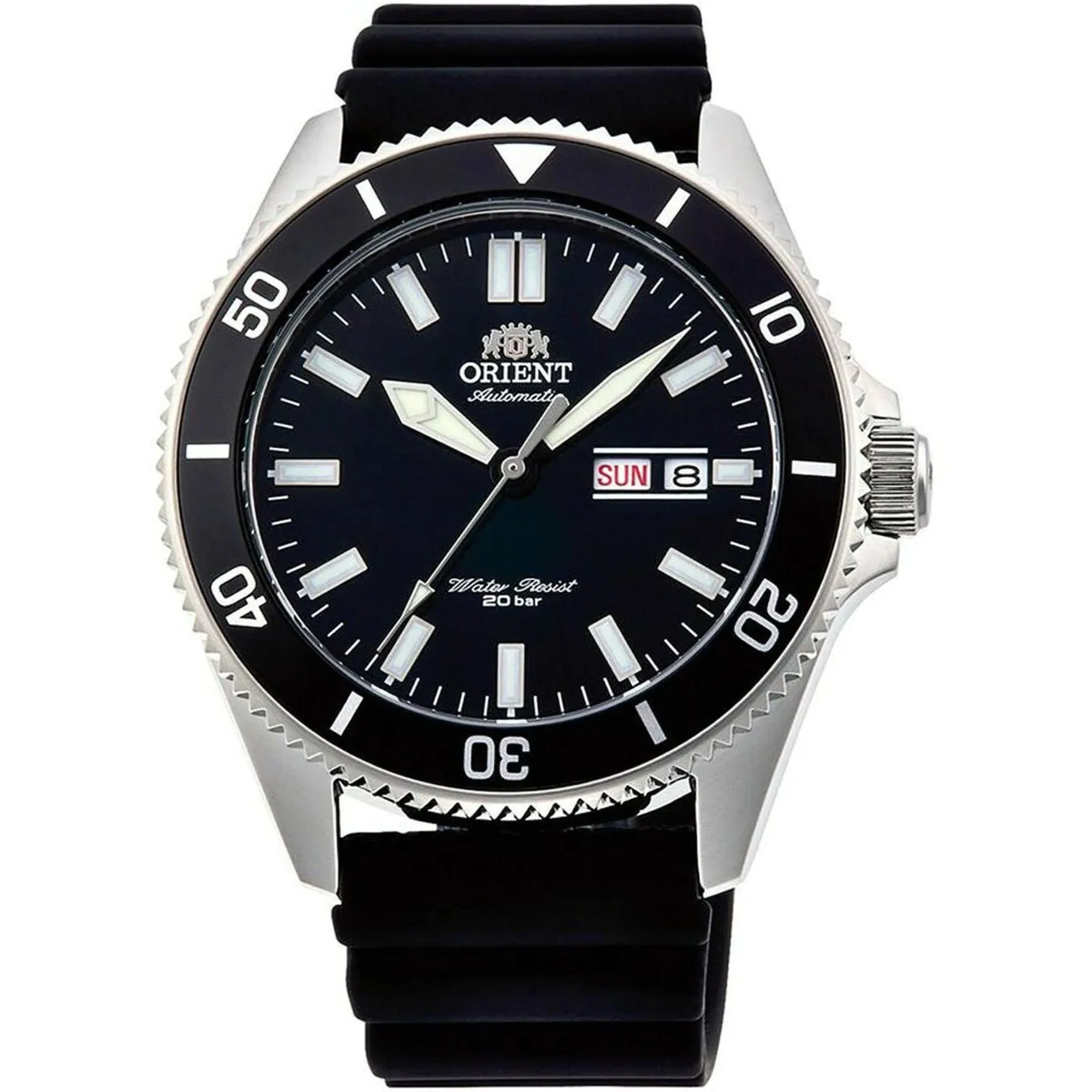 Orient Mako III Automatic Black Dial Rubber Strap Men’s Watch RA-AA0010B39B - Image 9