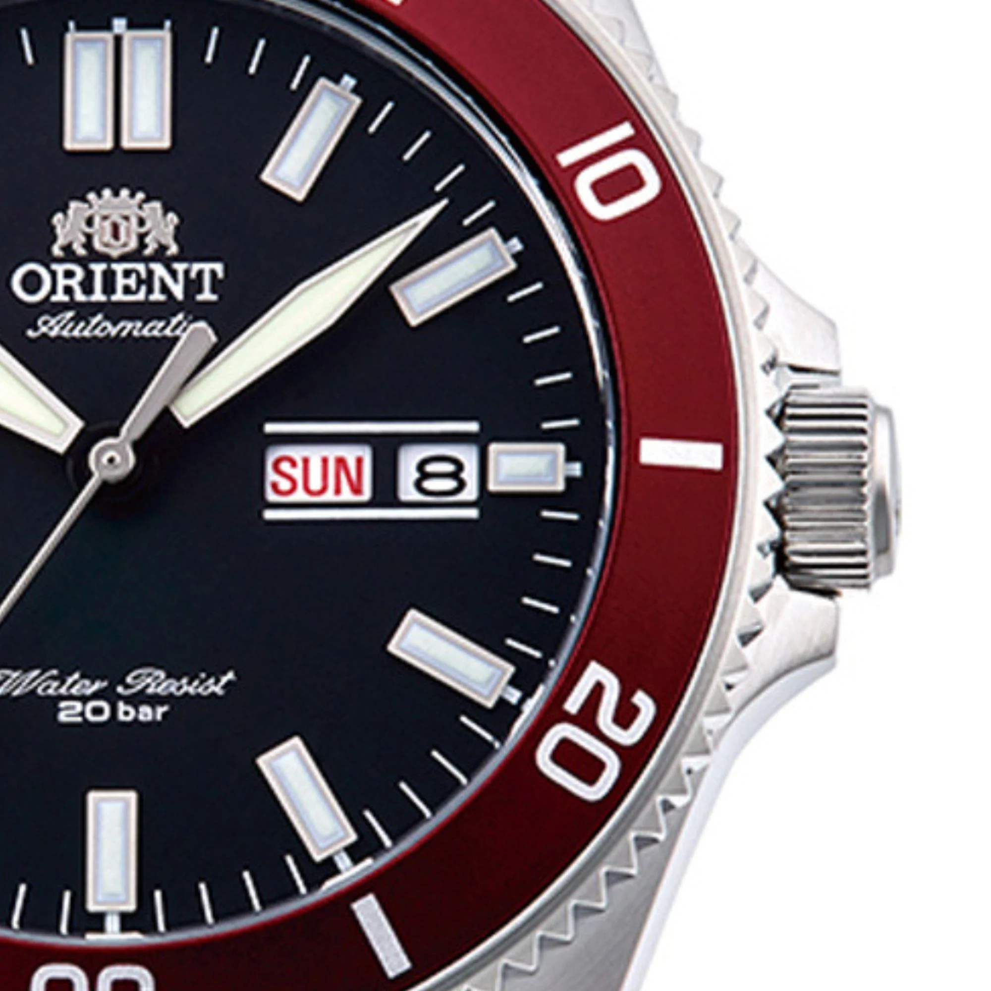 Orient Mako III Automatic Black Dial Red Bezel Rubber Strap Men’s Dive Watch RA-AA0011B19B - Image 5
