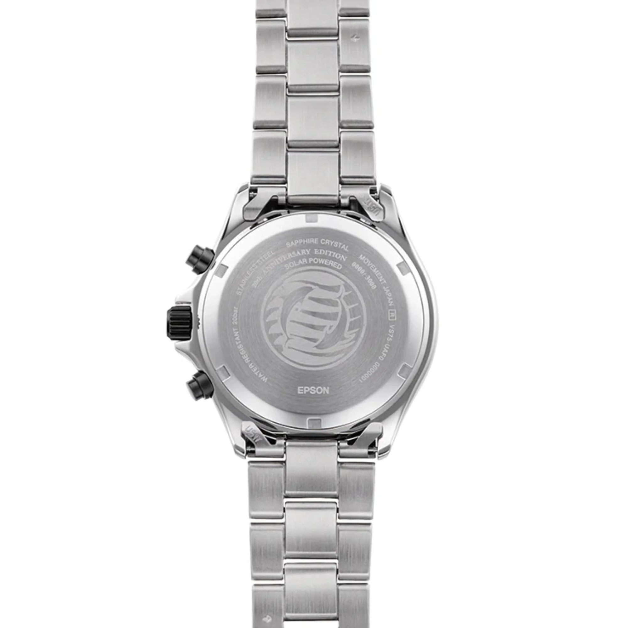 Orient Mako Solar 20th Anniversary Blue Dial Steel Strap Men’s Watch RA-TX0208L10B - Image 4