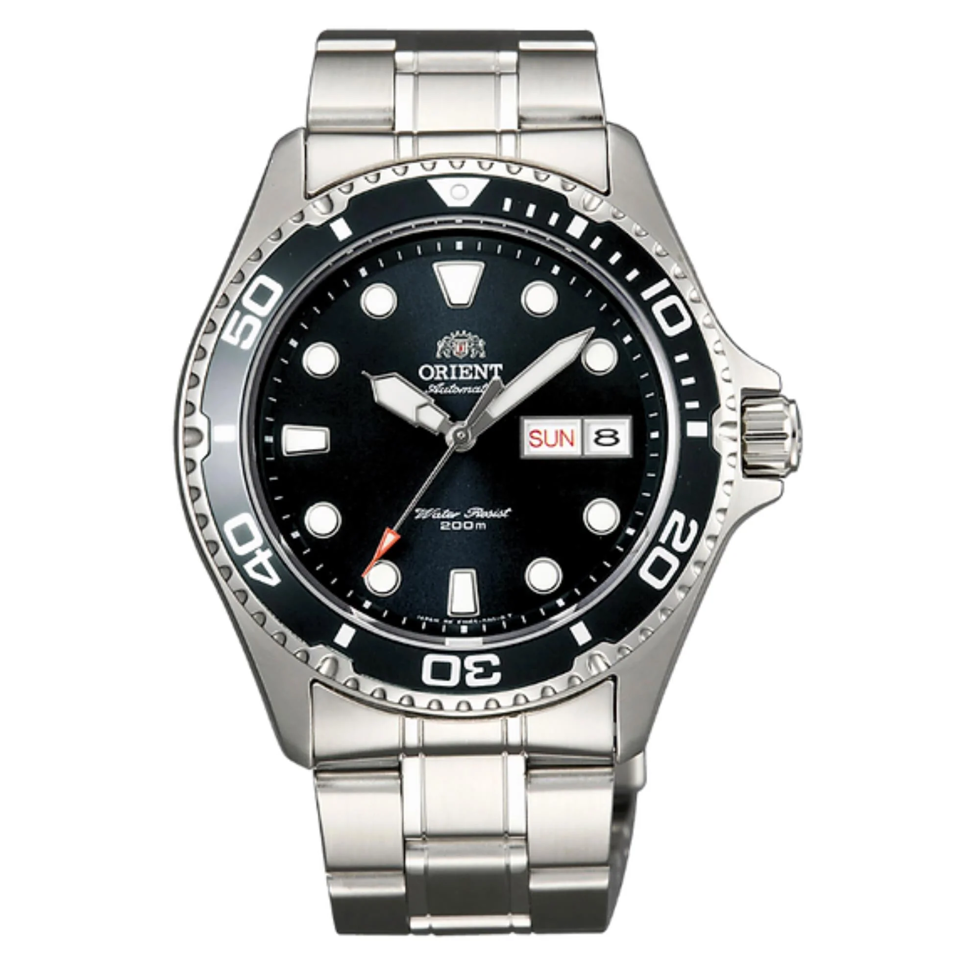 Orient Ray II Ex-Display Automatic Black Dial Stainless Steel Bracelet 200m Men's Watch FAA02004B9 - Image 3