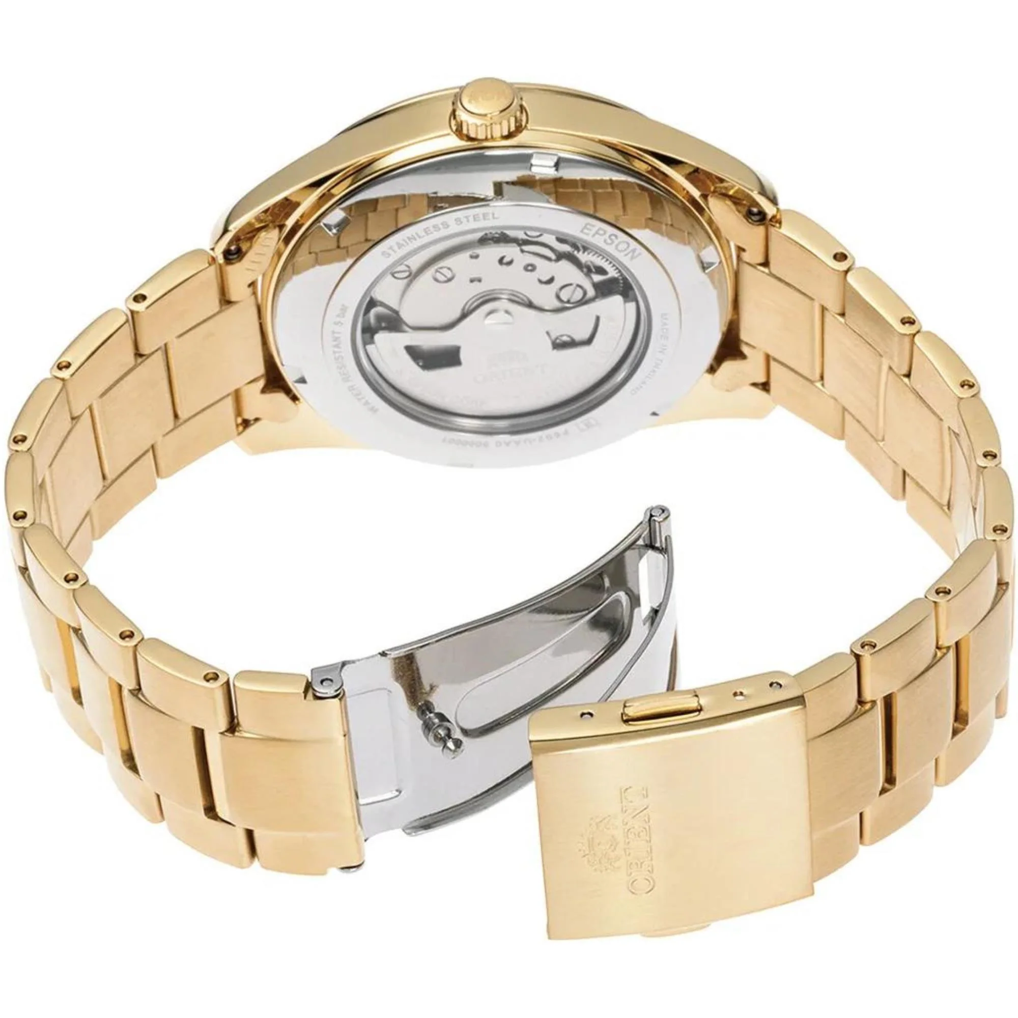Orient Semi Skeleton Contemporary White Dial Stainless Steel Bracelet Men’s Watch RA-AR0007S10B - Image 2