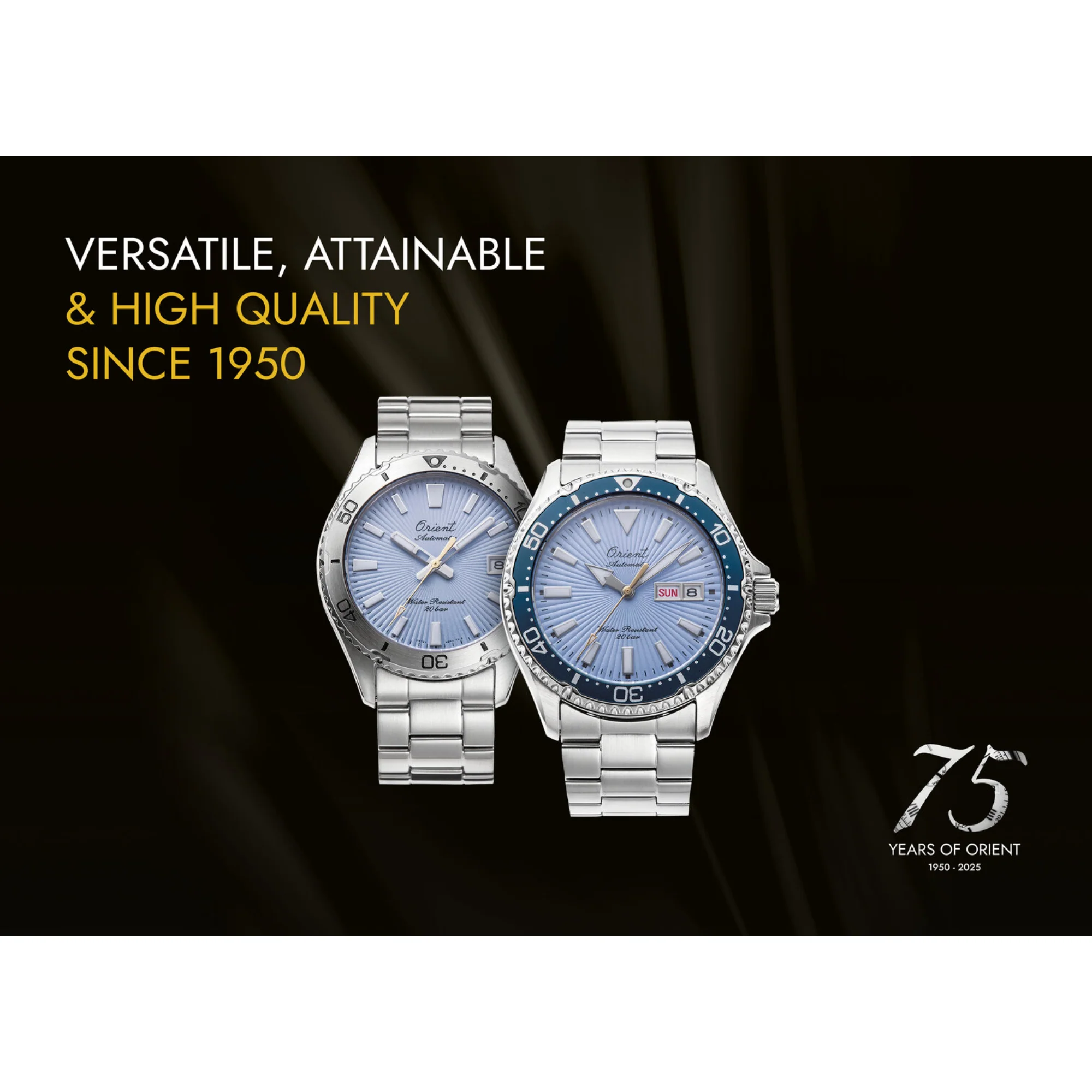 Orient Mako 75th Anniversary Limited Edition Automatic Blue Dial Steel Strap Men's Watch RA-AC0Q12L30B - Image 8