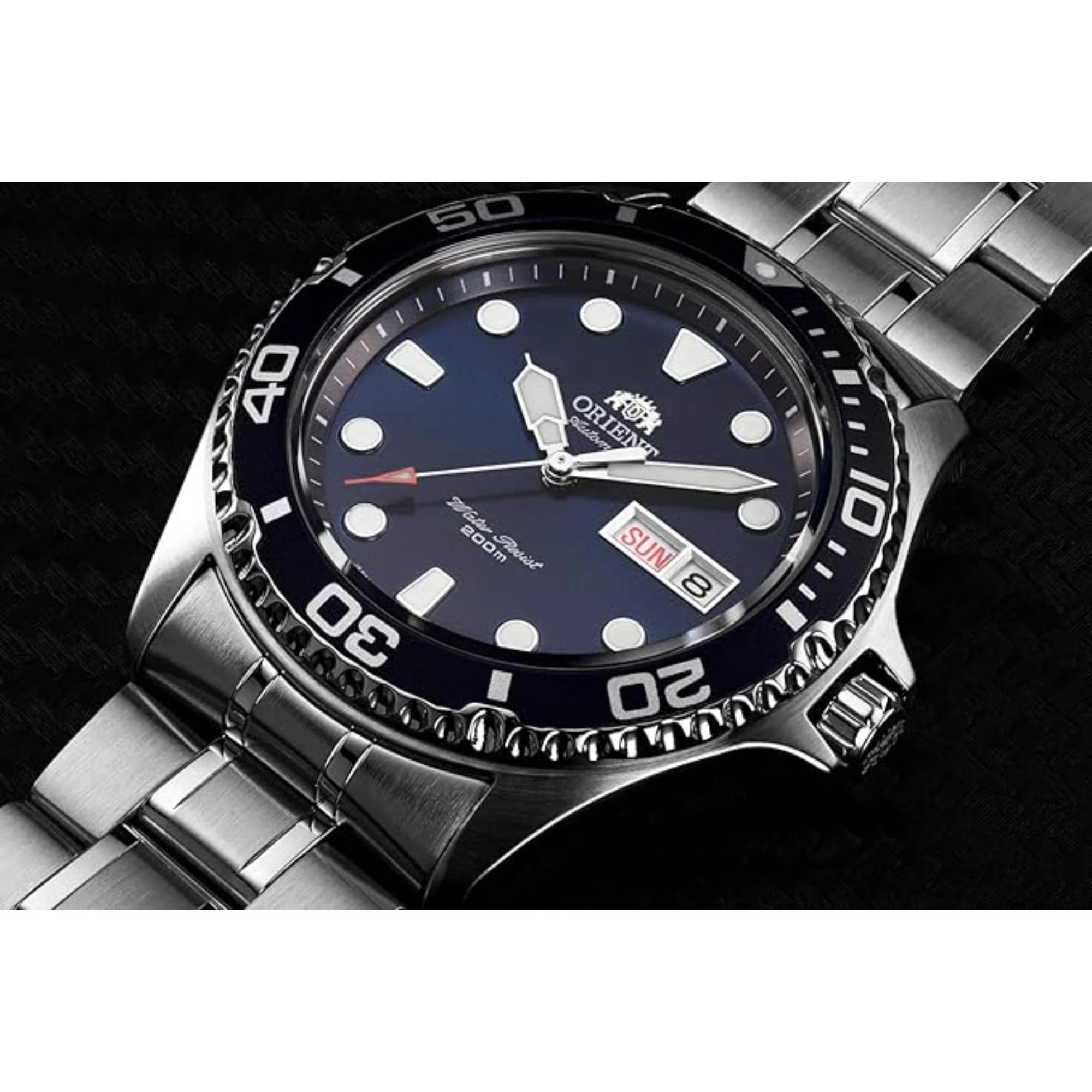 Orient Ray II Automatic Blue Dial Steel Strap Men's Dive Watch TAA02005D9 - Image 5