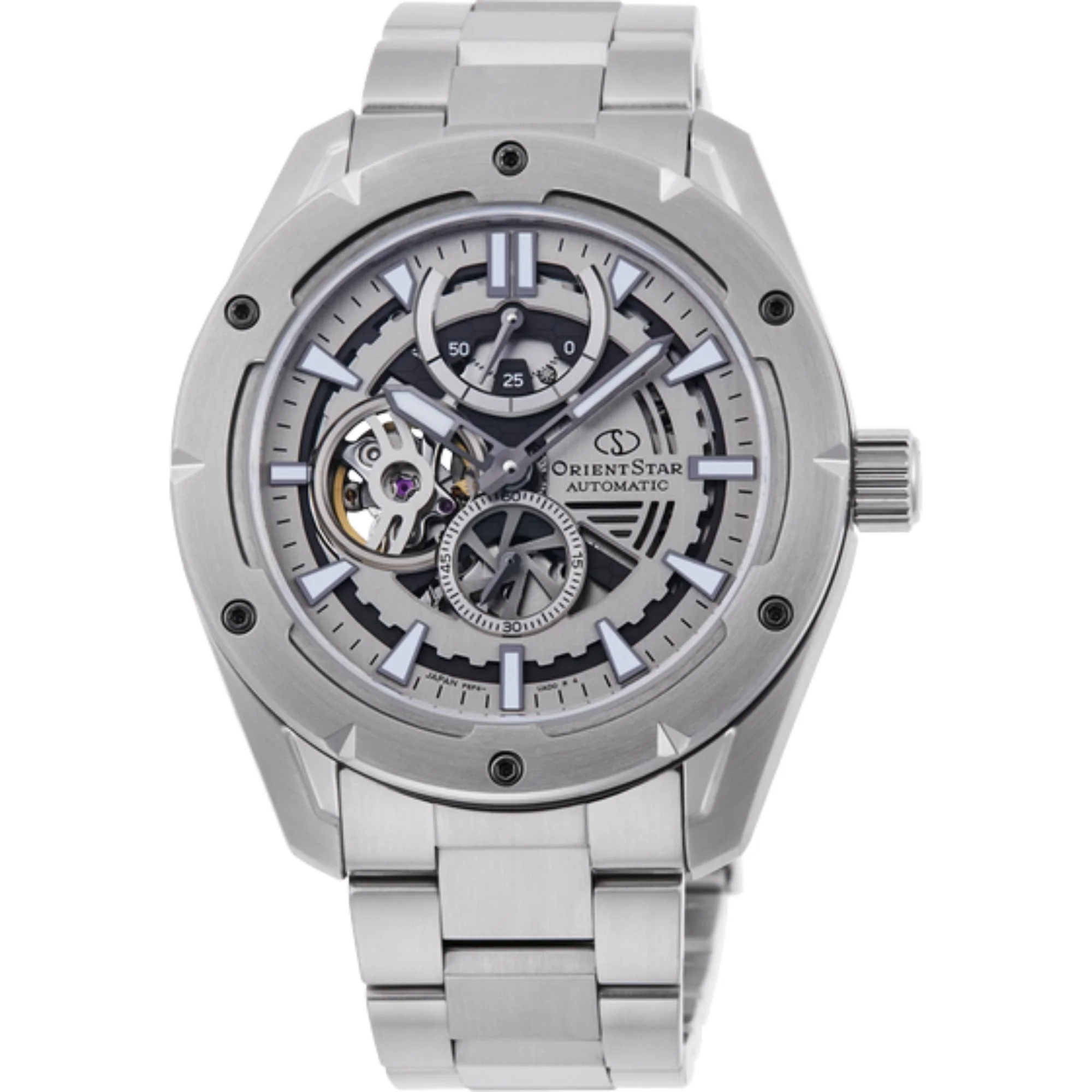 Orient Star Avant-Garde Skeleton Automatic Silver Dial Men’s Watch RE-AV0A02S00B