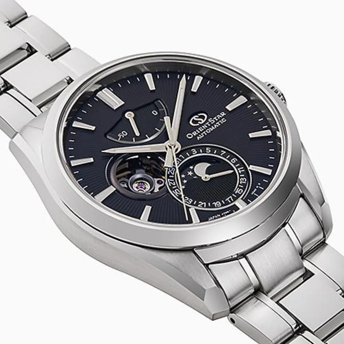 Orient Star Contemporary Black Dial Stainless Steel Strap Men's Watch RE-AY0001B00B - Image 3
