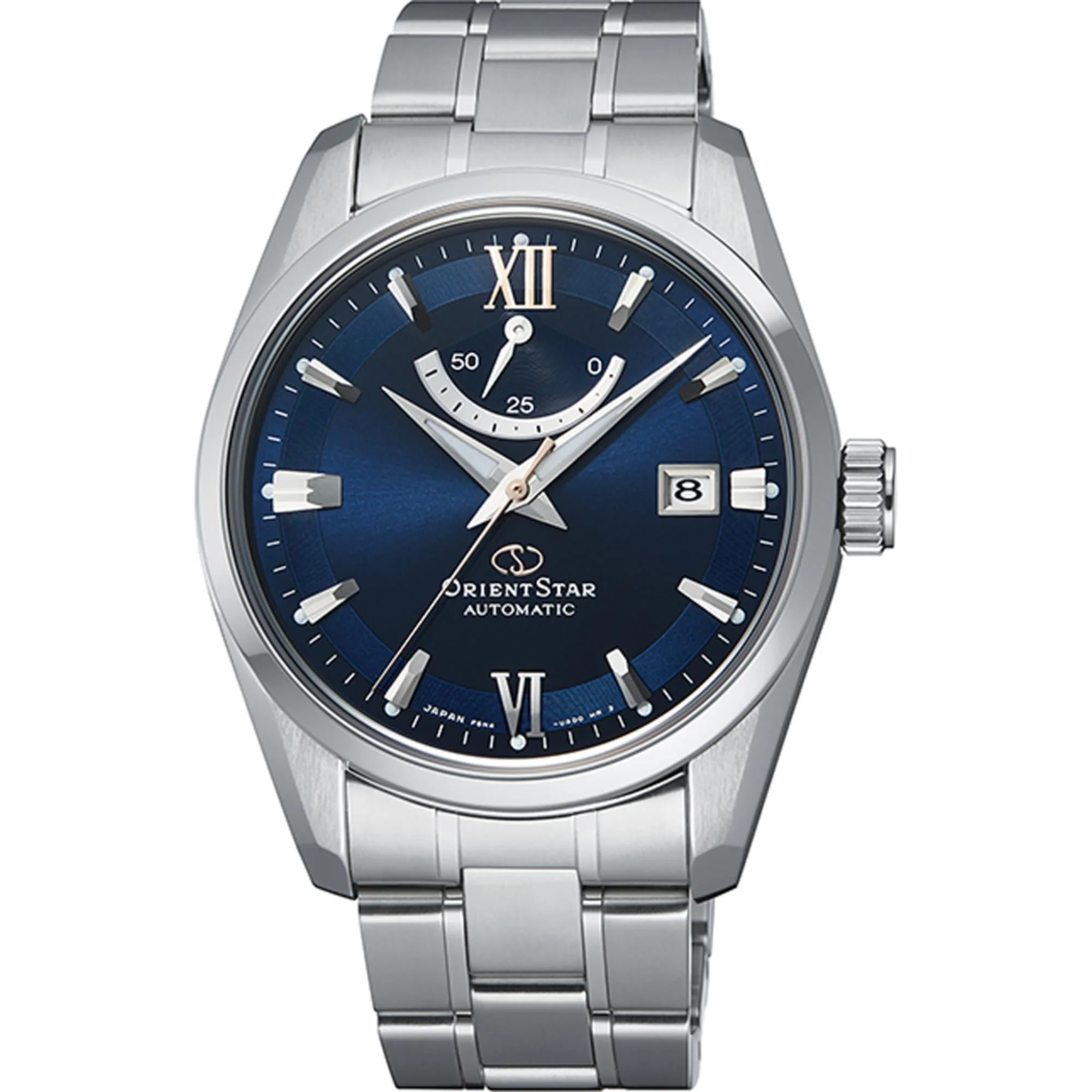 Orient Star Contemporary Date Mechanical Blue Dial Stainless Steel Unisex Watch RE-AU0005L00B - Image 6