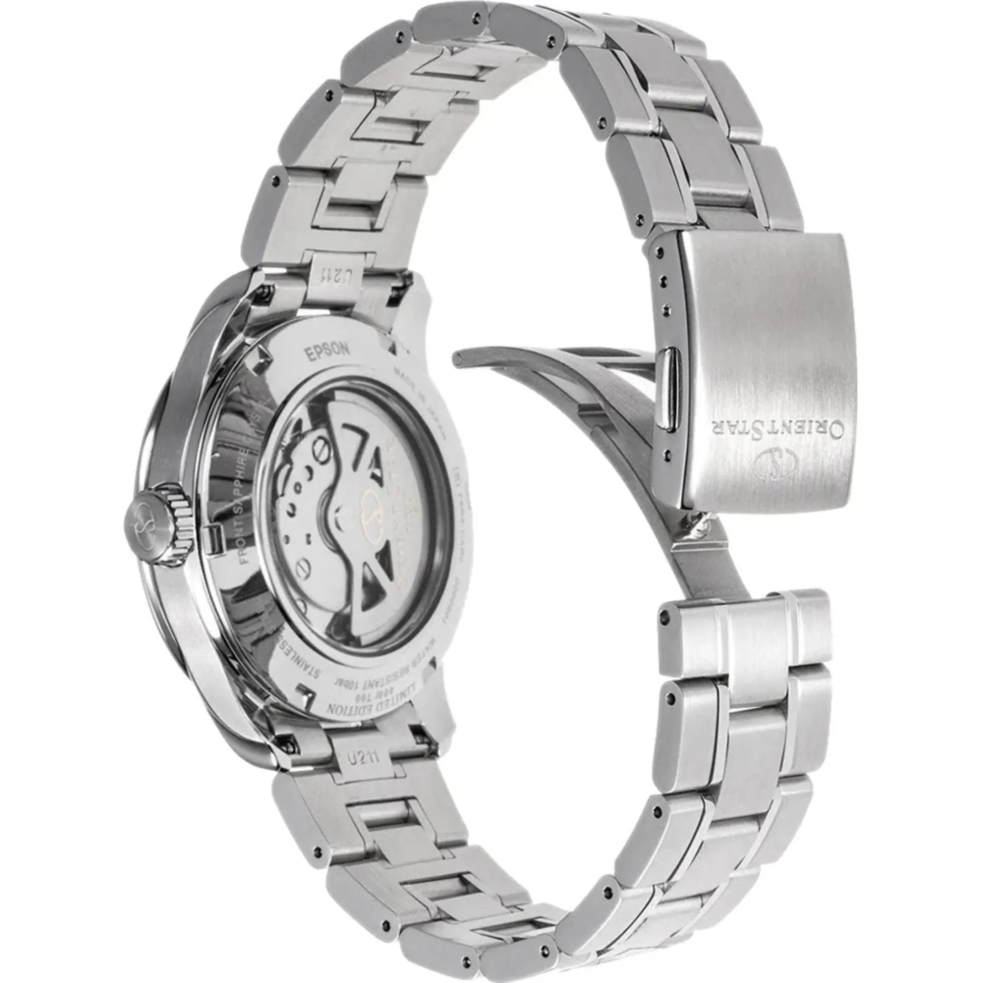 Orient Star Contemporary Open Heart Automatic Limited Edition Blue Dial Stainless Steel Strap Men's Watch RE-AT0019L00B - Image 6