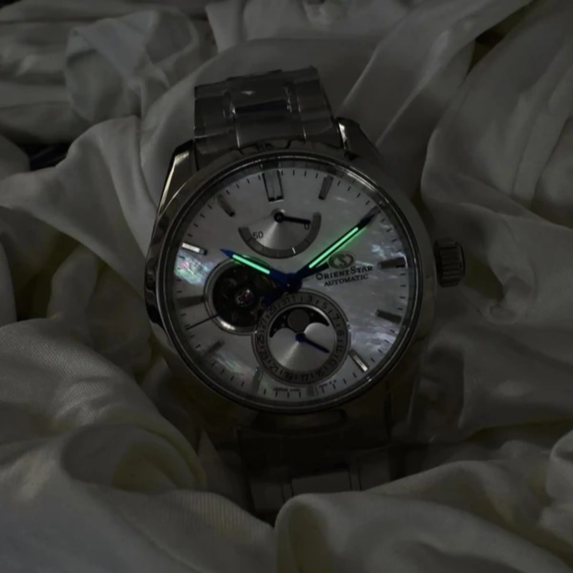 Orient Star Contemporary Silver Dial Stainless Steel Strap Men's Watch RE-AY0005A00B - Image 3