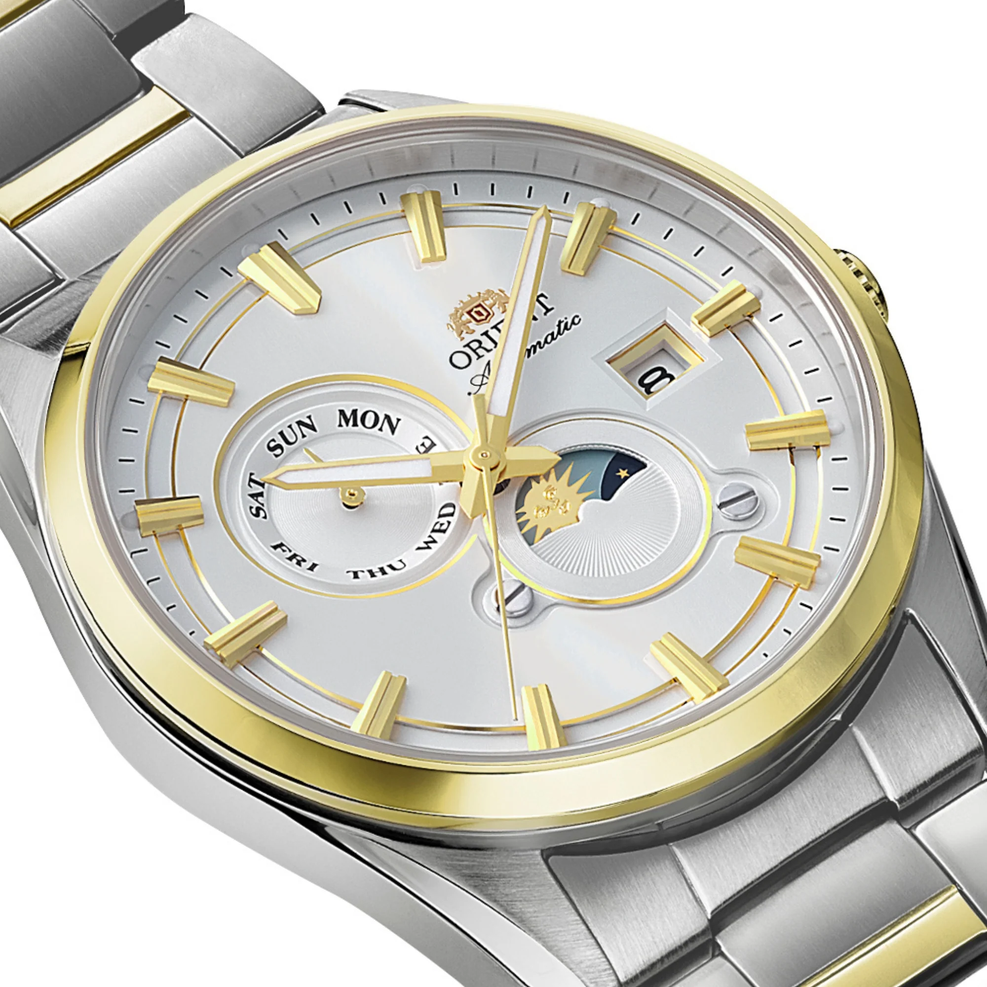 Orient Stretto 41.5mm Sun & Moon Brown Dial Steel Men's Automatic Watch RA-AK0312S30B - Image 5