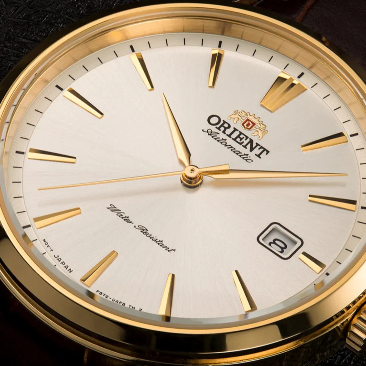 Orient Symphony Automatic White Dial Leather Strap Men’s Watch RA-AC0F04S30B - Image 3