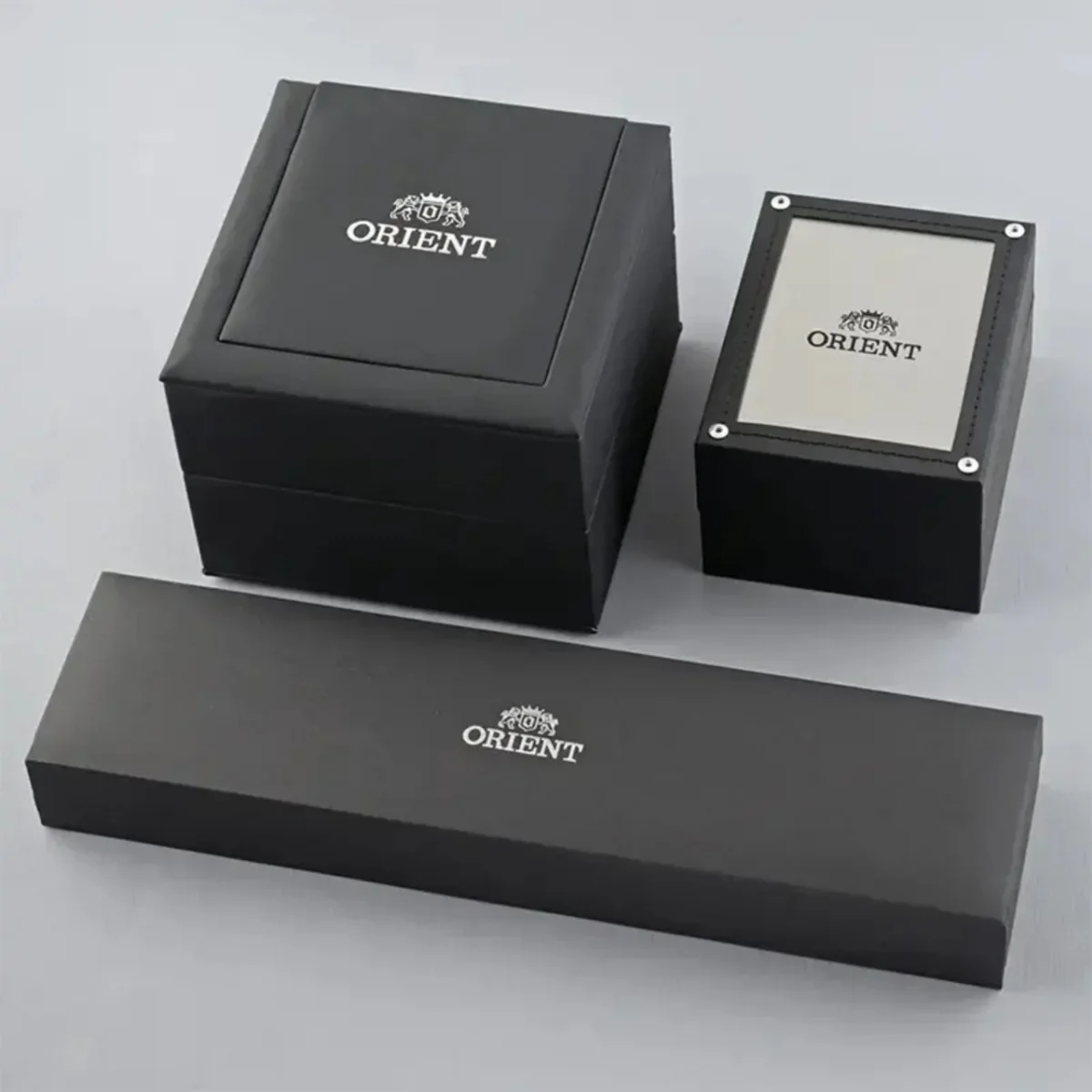 Orient Symphony III Automatic Black Dial Leather Strap Men’s Watch RA-AC0F05B30B - Image 11