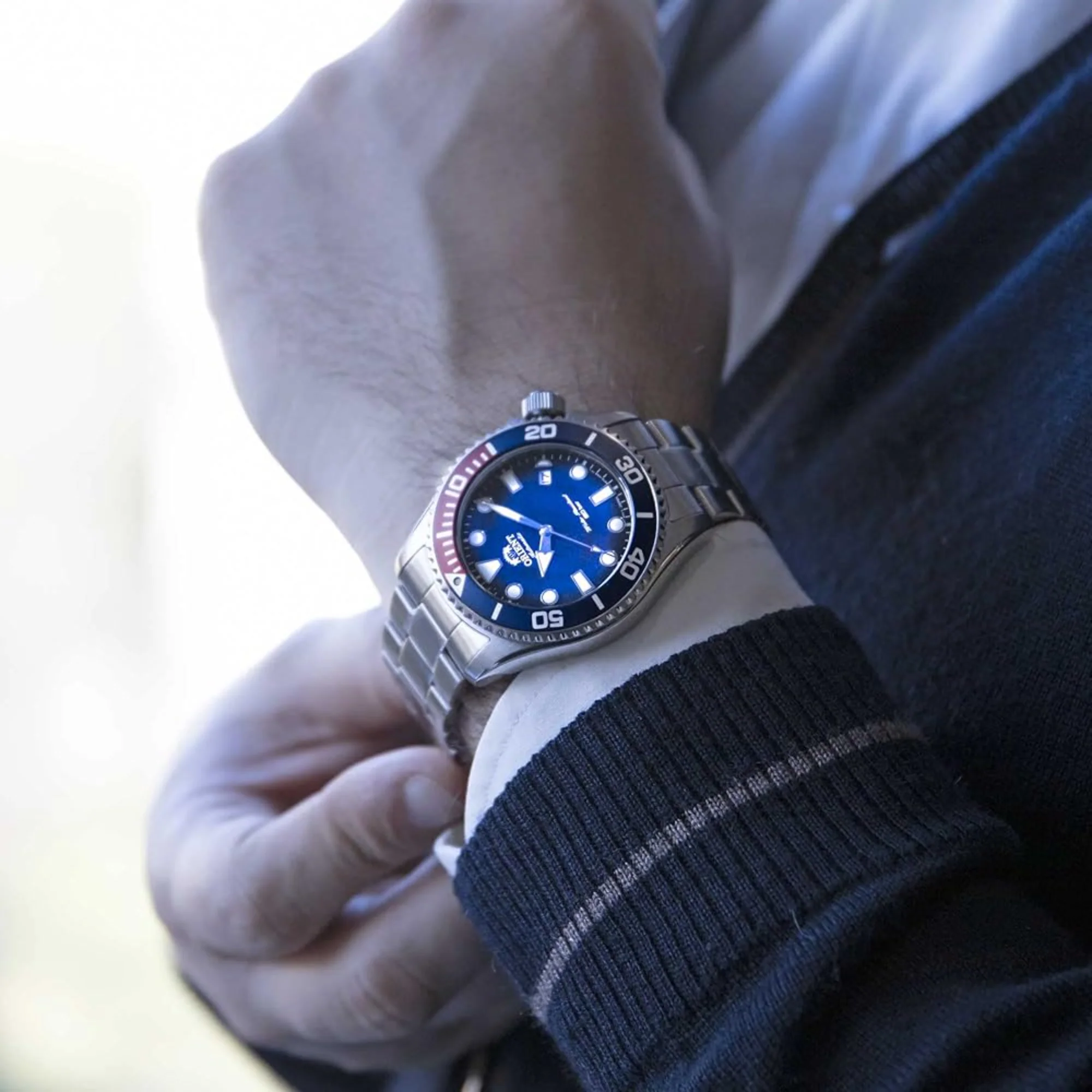 Orient Triton Automatic Blue Dial Steel Strap Men's Dive Watch RA-AC0K03L10B - Image 2