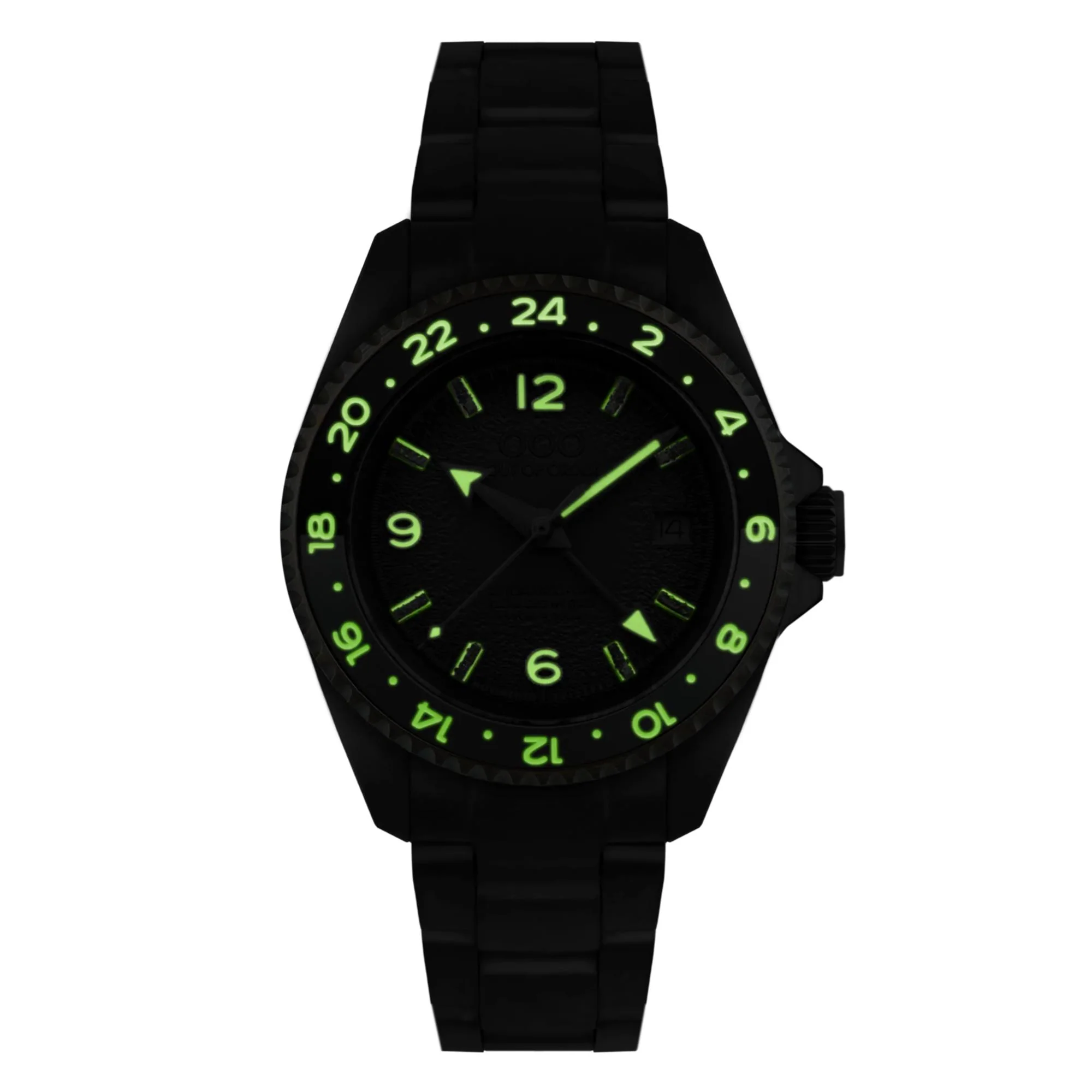 Out Of Order Blue Trecento GMT Automatic Blue Dial Steel Stap Men's Watch OOO.001-24.BL - Image 2