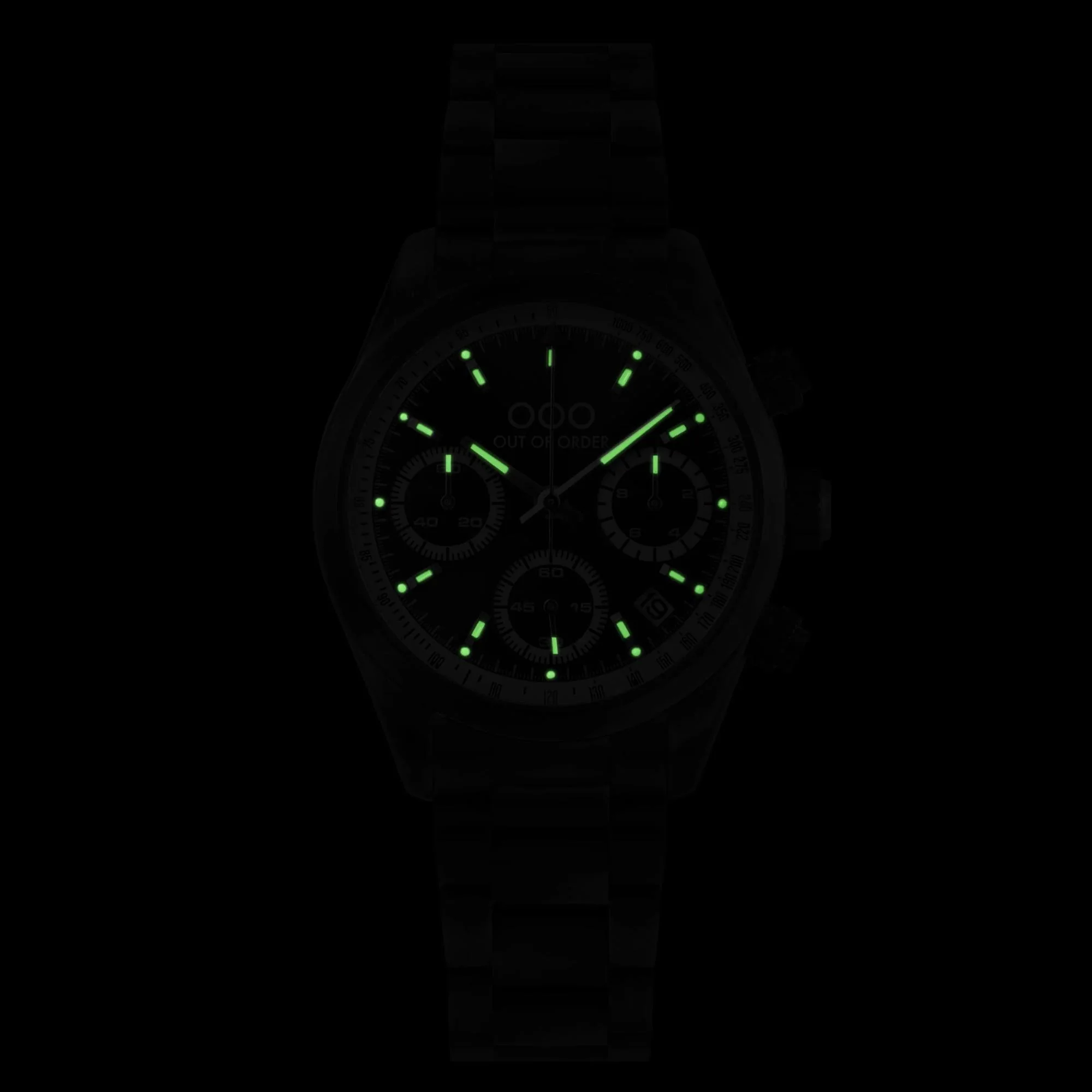 Out of Order Sporty Cronografo Quartz Peach Dial Steel Strap Unisex Watch OOO.001-23.PE.AC - Image 2