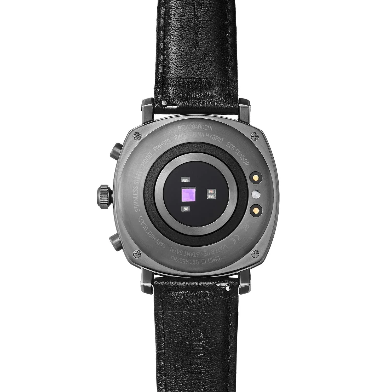 Pininfarina Senso Hybrid Slate Black Dial Leather Strap Men’s Smart Watch PMH01A-04 - Image 3