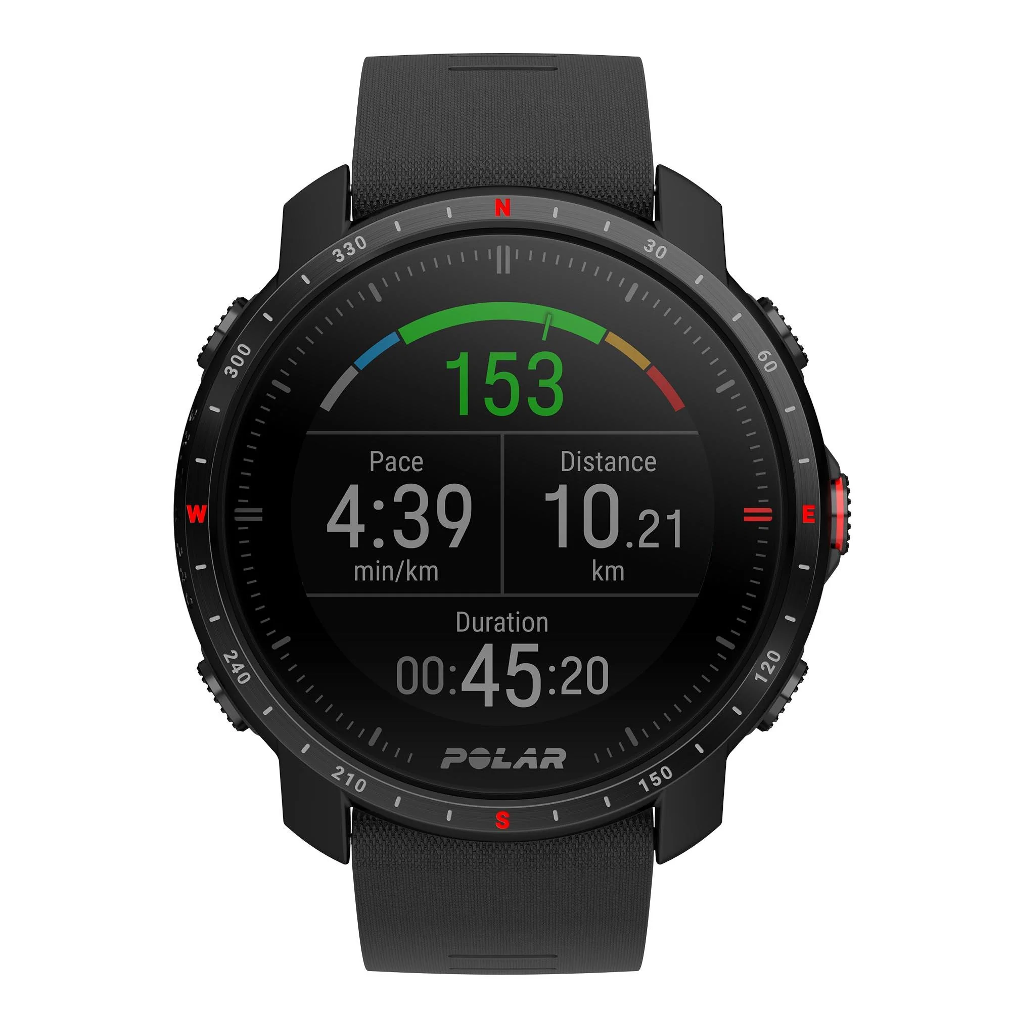 Polar Grit X Pro Black DLC Quartz Black Dial Black Synthetic Rubber Strap Unisex Watch 90085773 - Image 30