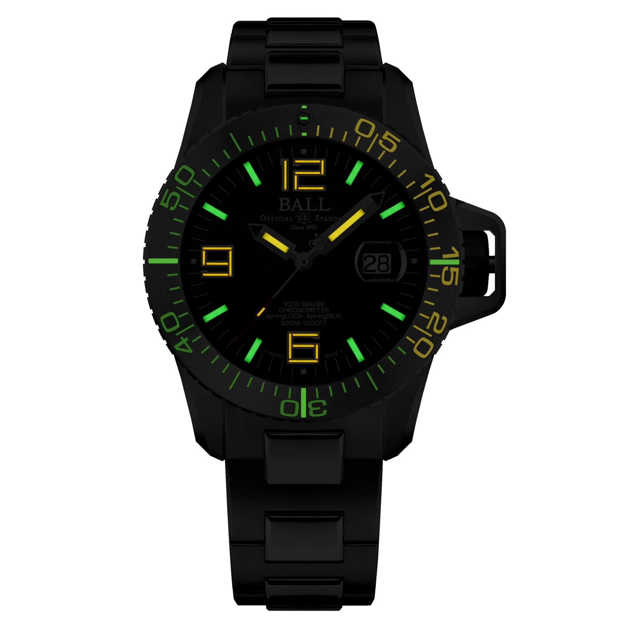 Ball Engineer Hydrocarbon EOD Limited Edition Automatic Black Dial Titanium/Steel Strap Men's Watch DM3200A-S1C-BK - Image 4