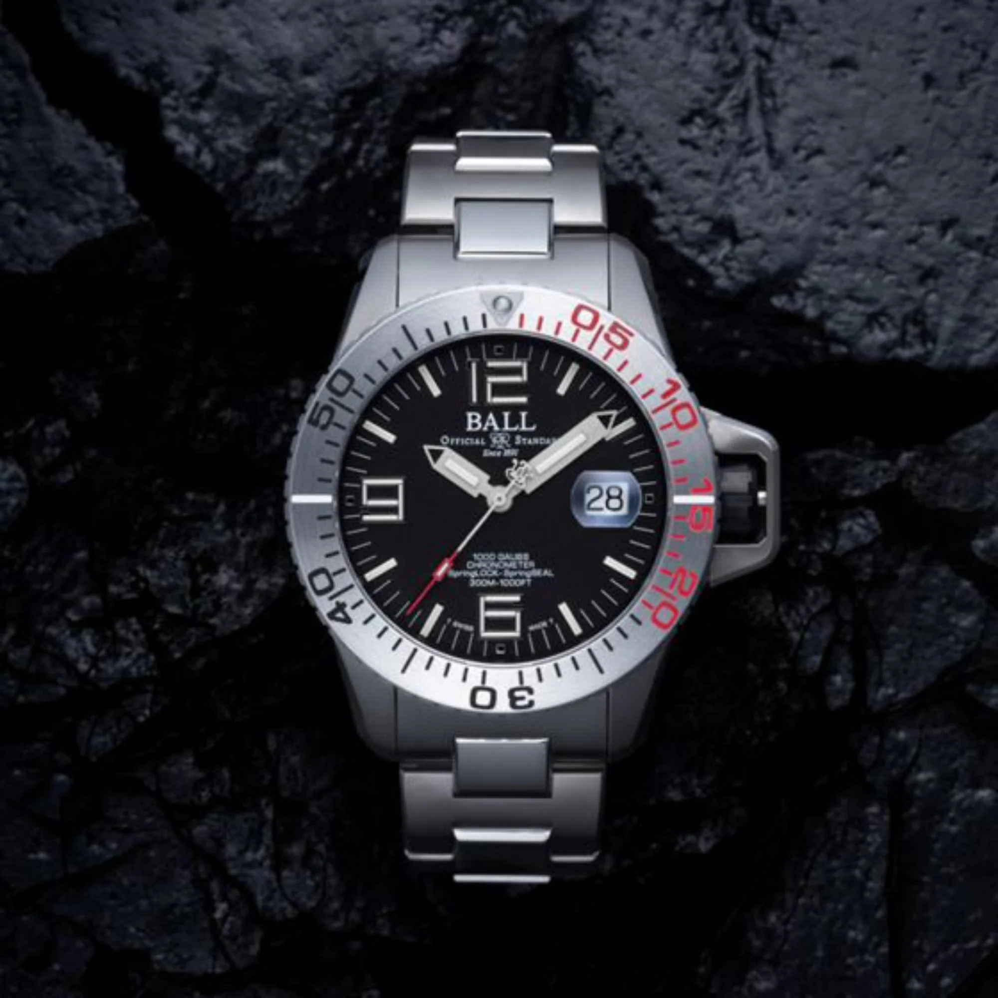 Ball Engineer Hydrocarbon EOD Limited Edition Automatic Black Dial Titanium/Steel Strap Men's Watch DM3200A-S1C-BK - Image 6