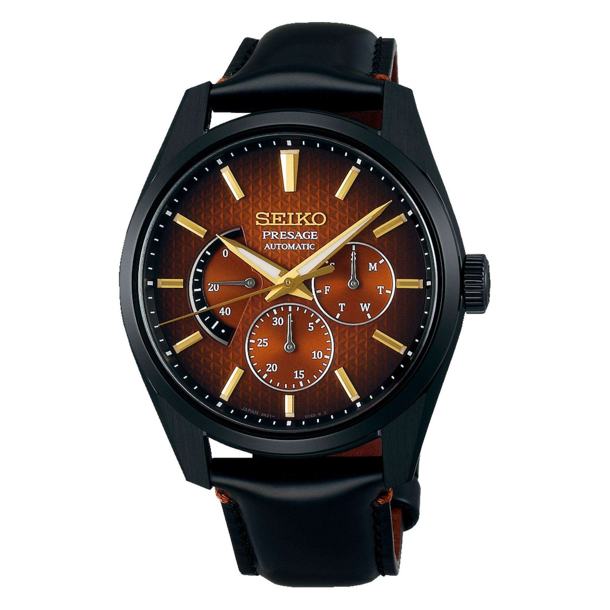 Seiko Presage Sharp Edged Kabuki Limited Edition Red Dial Leather Strap Men's Watch SPB329J1 - Image 7