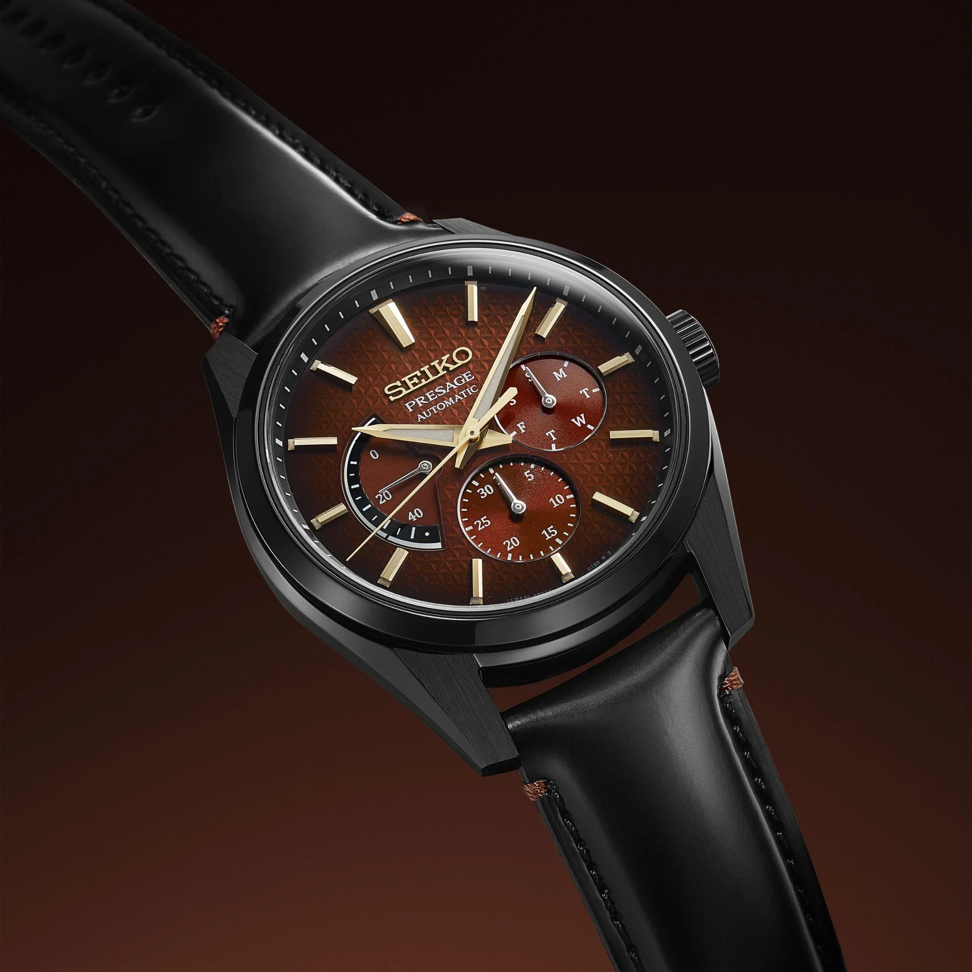 Seiko Presage Sharp Edged Kabuki Limited Edition Red Dial Leather Strap Men's Watch SPB329J1 - Image 9