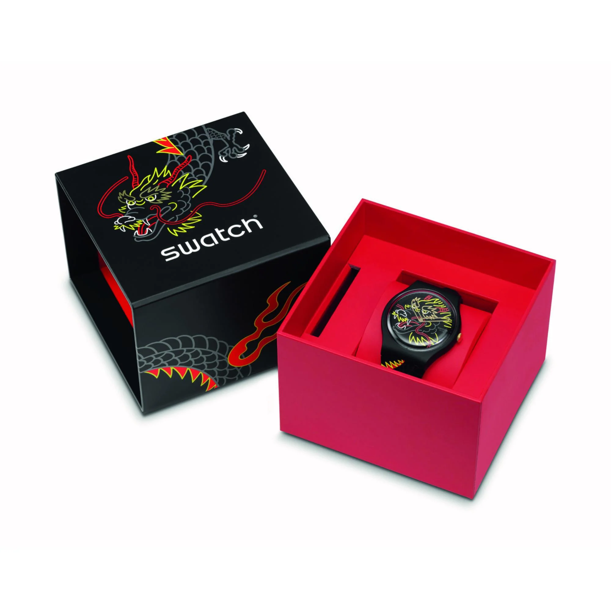 Swatch SwatchPay! Dragon In Wind Pay Quartz Black Dial Silicone Strap Unisex Watch SO29Z137-5300 - Image 4
