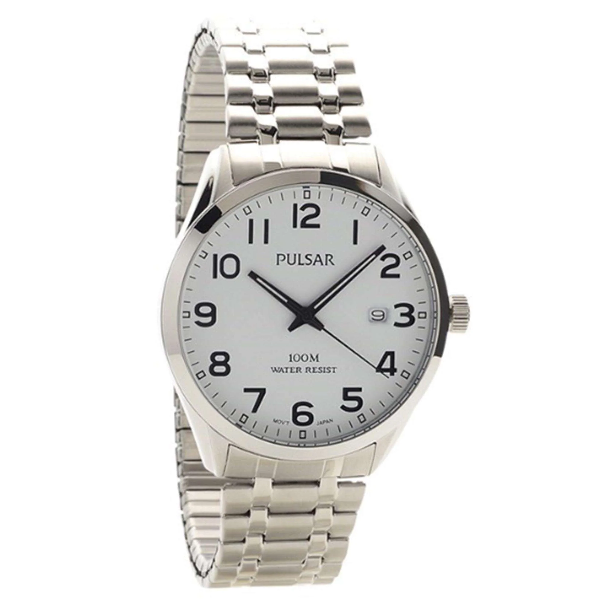 Pulsar Classic Quartz White Dial Silver Stainless Steel Bracelet Men's Watch PS9559X1 - Image 2