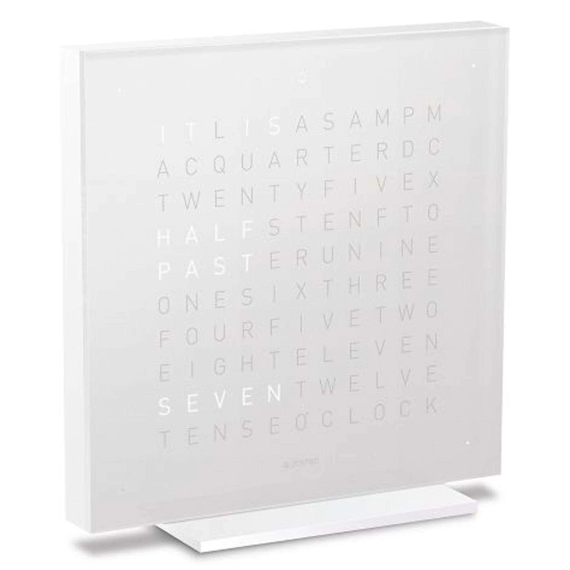 QLOCKTWO TOUCH METAL TABLE CLOCK VANILLA SUGAR FTENVS