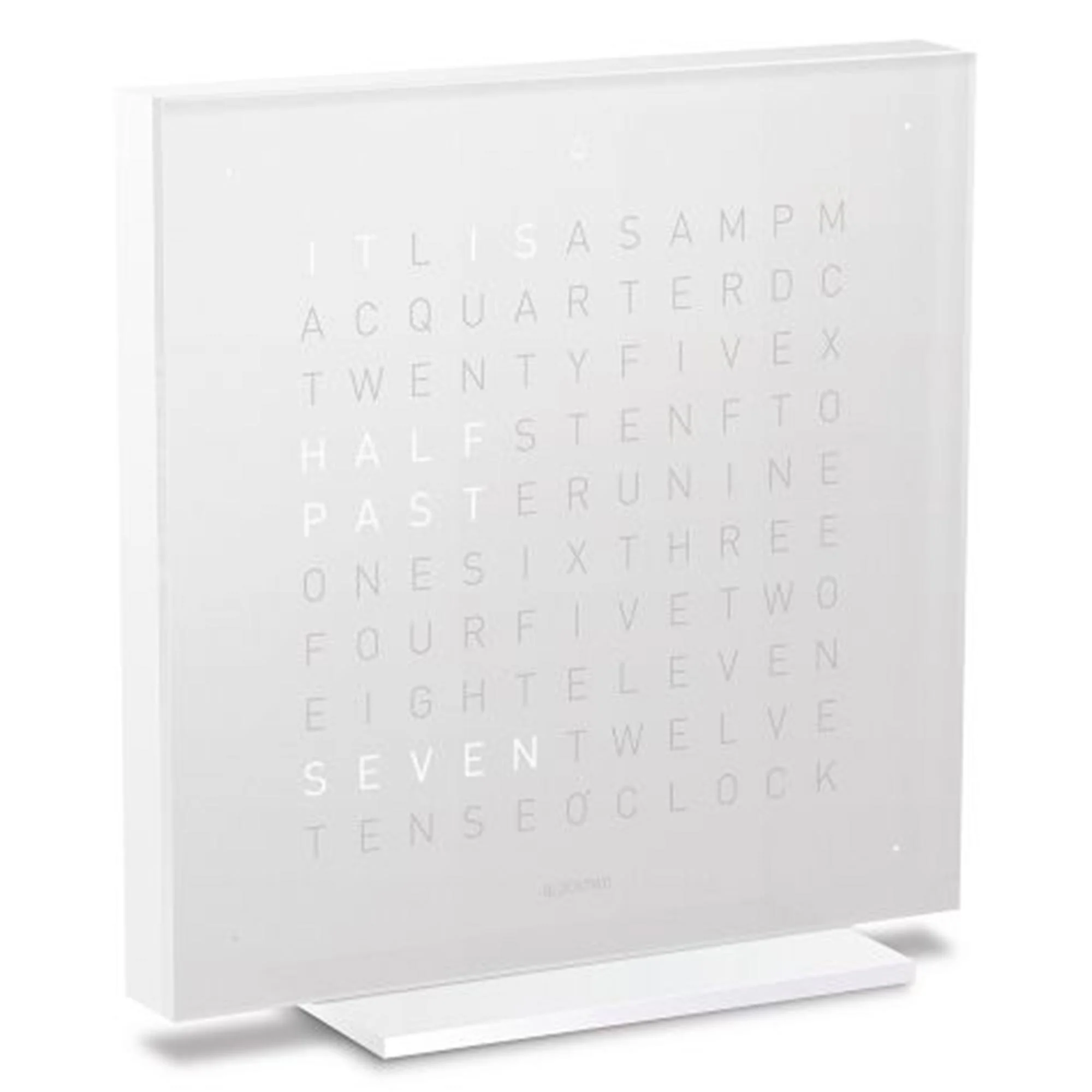 QLOCKTWO TOUCH METAL TABLE CLOCK VANILLA SUGAR FTENVS - Image 2