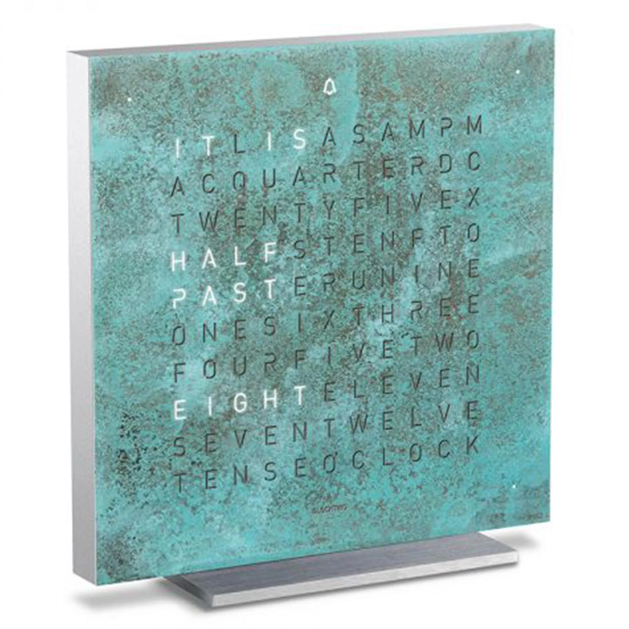 QLOCKTWO TOUCH METAL TABLE CLOCK VINTAGE COPPER FTENVICO - Image 2