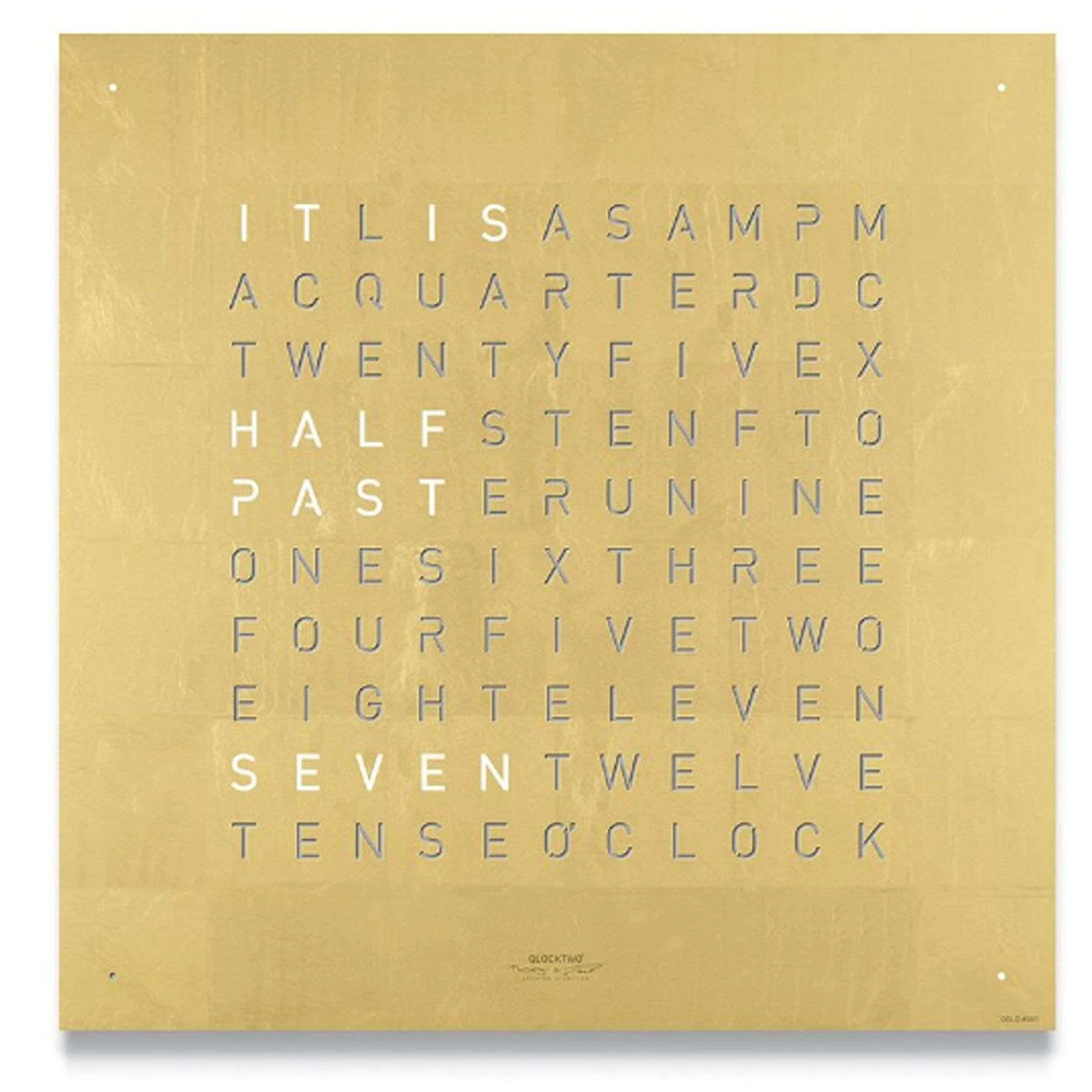 QLOCKTWO Wall Clock Creators Edition Gold QT4ENGD - Image 2