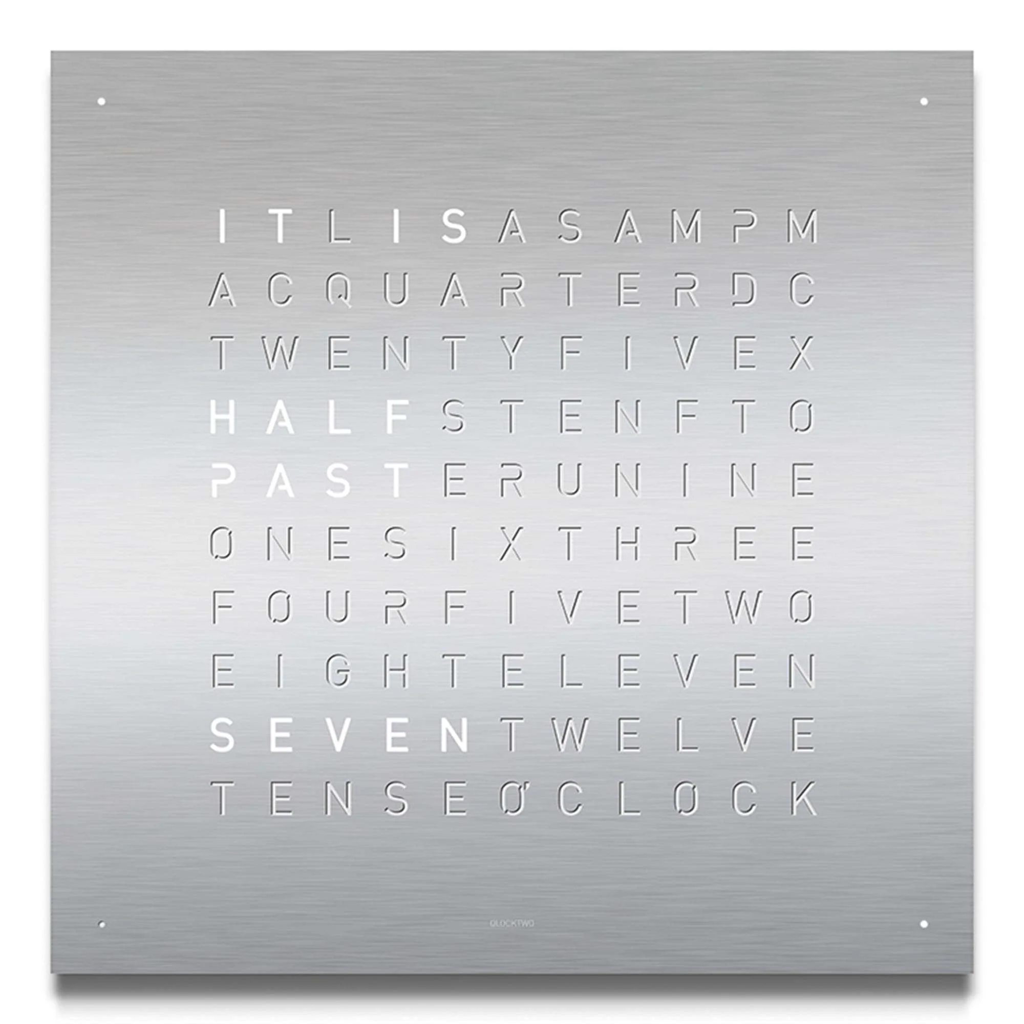QLOCKTWO Classic Wall Clock Metal QT4ENSS - Image 5