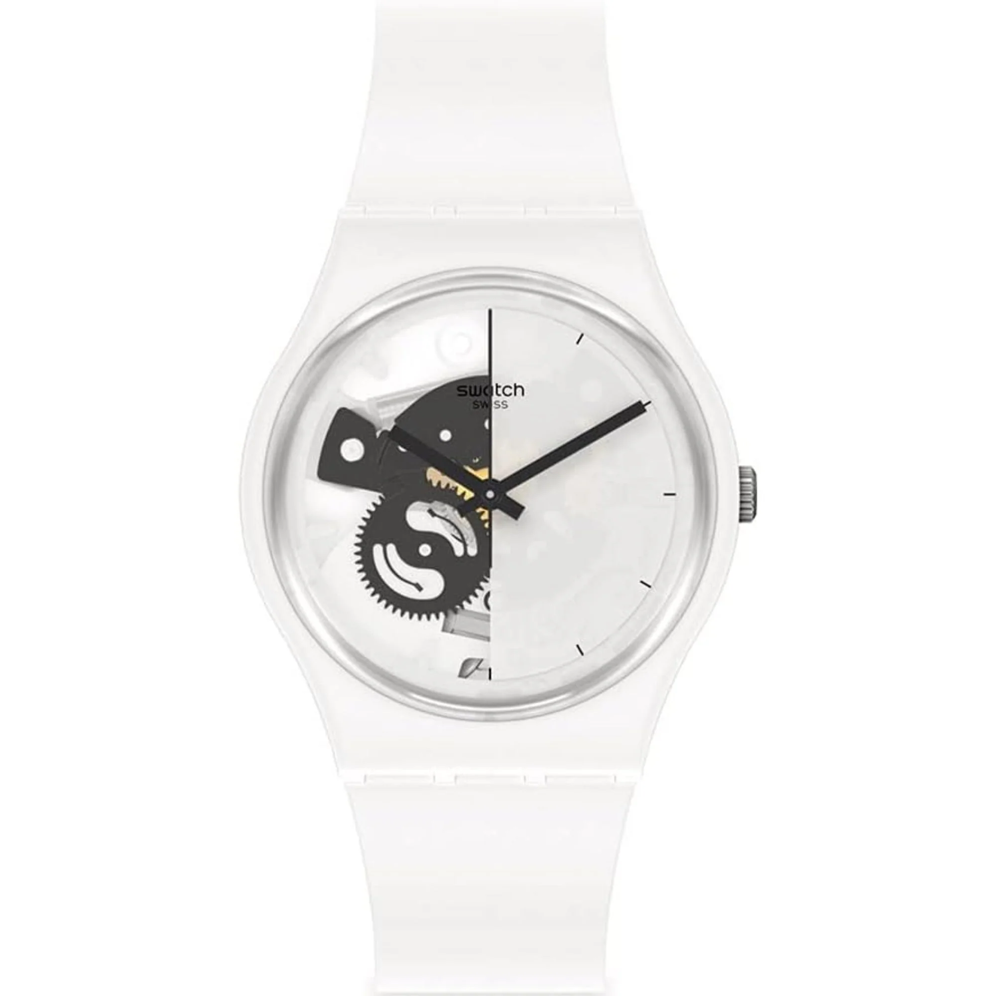 Quartz Bioceramic White Dial White Strap Unisex Watch SO31W101 - Image 3