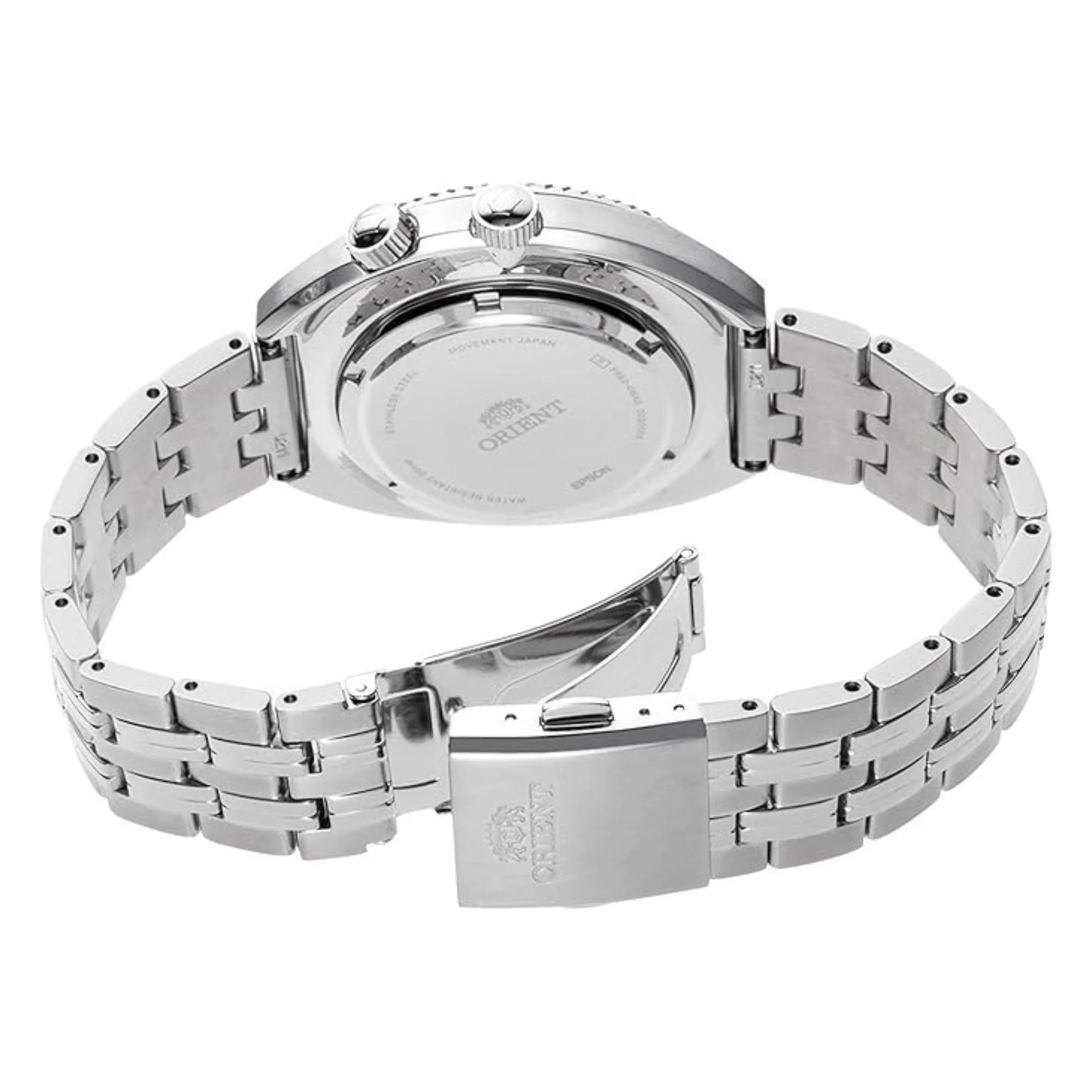 Orient Neo Classic Sports Automatic Black Dial Steel Strap Men’s Watch RA-AA0E05B39B - Image 2